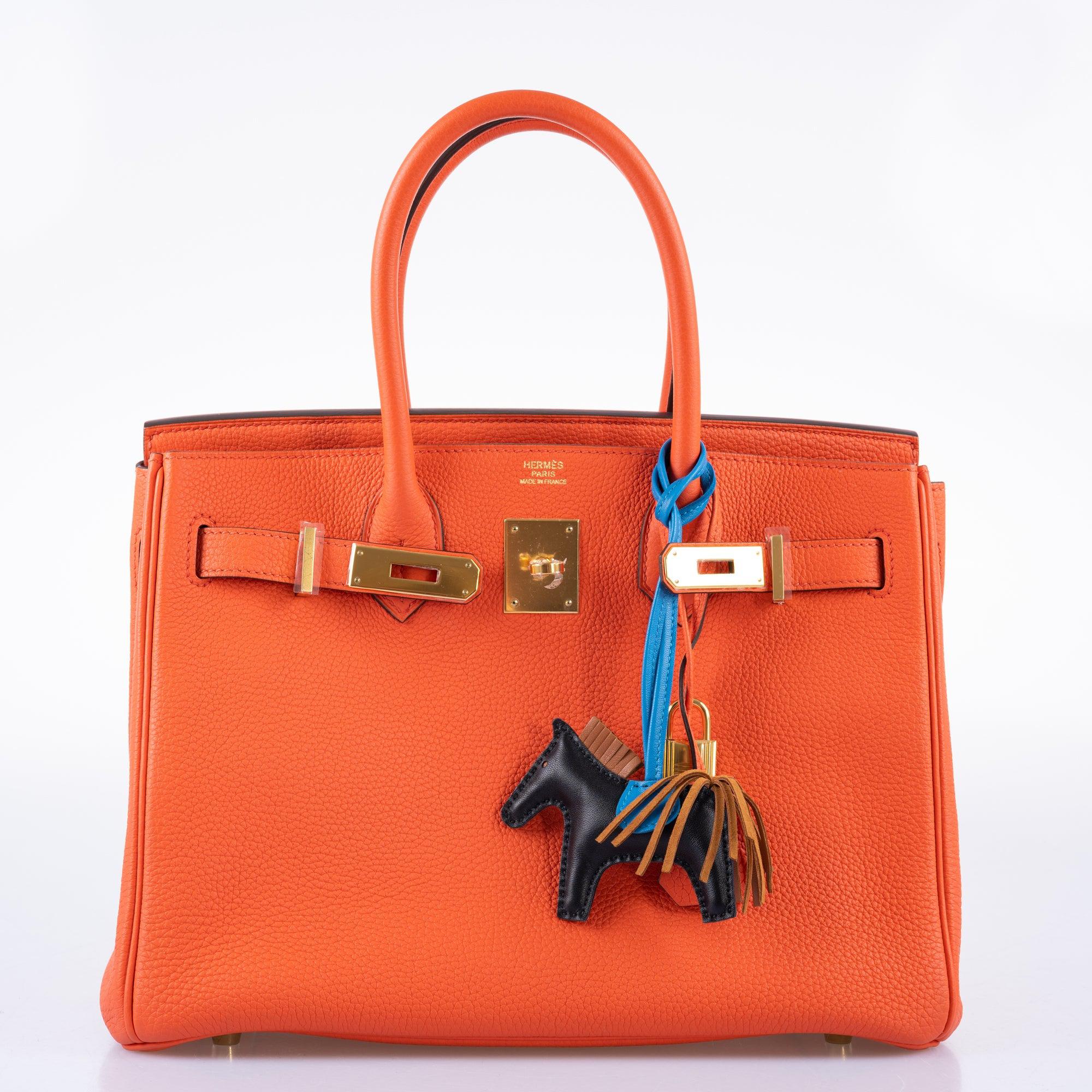 Hermès Birkin 30 Orange Poppy Togo Gold Hardware - 2017, A