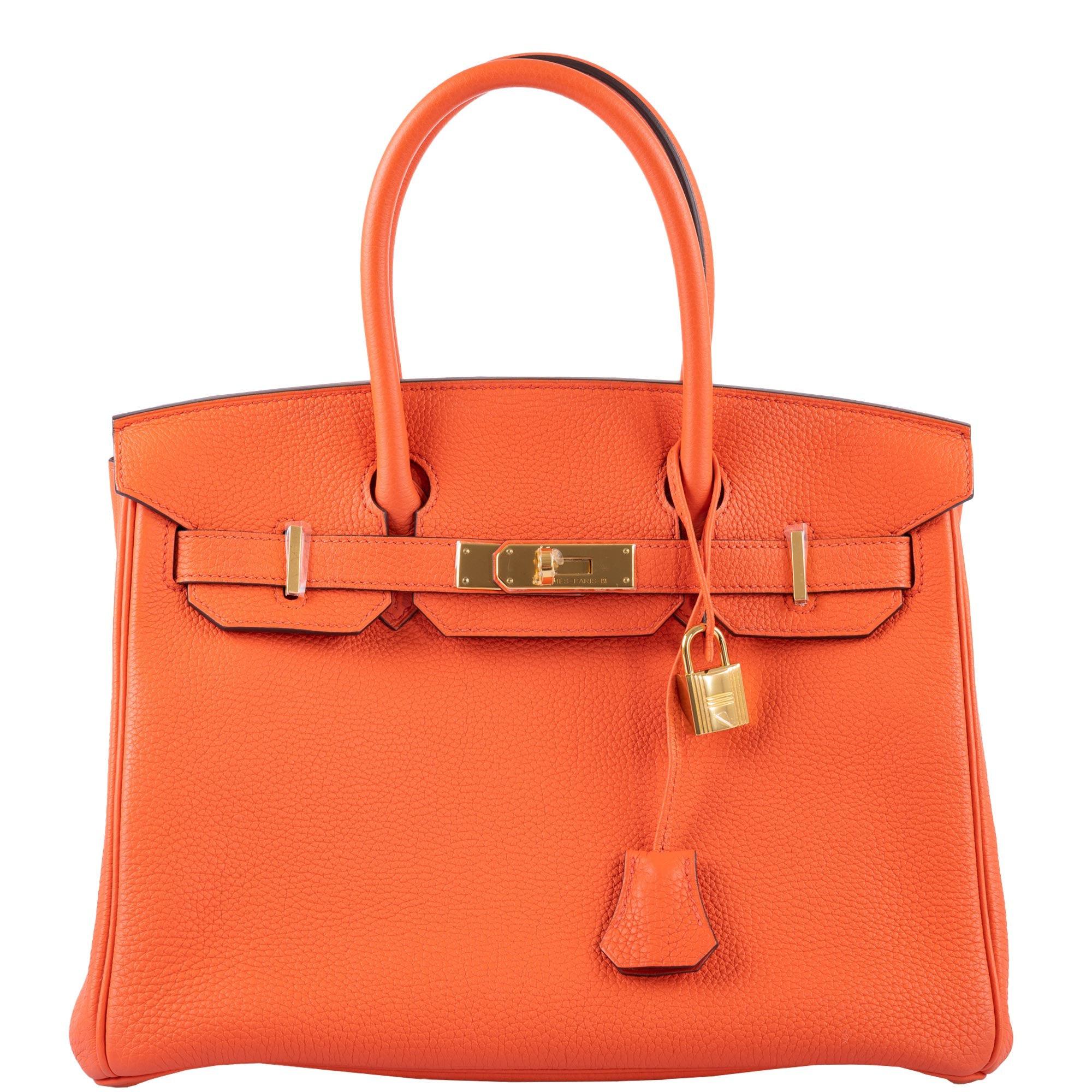 Buy Women's Hermes Birkin Bag 30cm Orange Togo Leather Purse