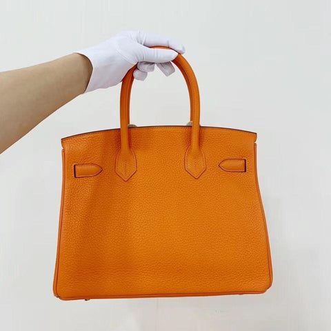 Hermès Birkin 30 Orange Togo with Gold Hardware - 2012, P Square