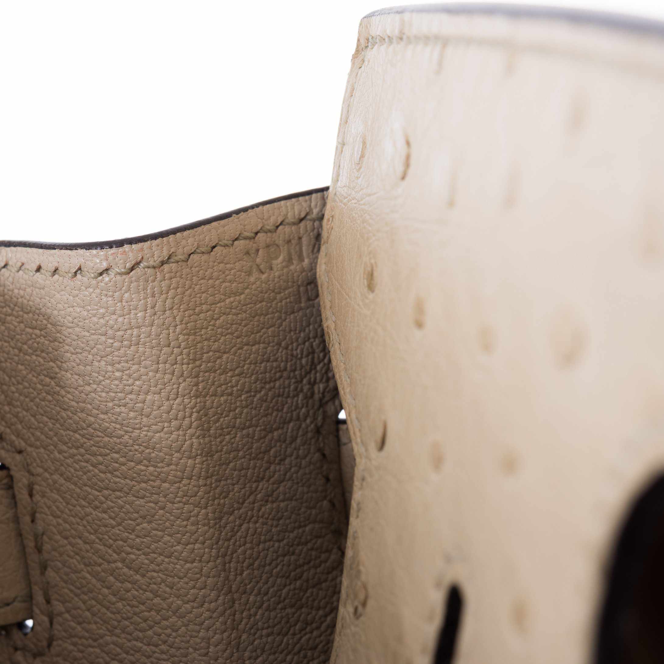 Hermès Birkin 30 Parchemin Ostrich Gold Hardware
