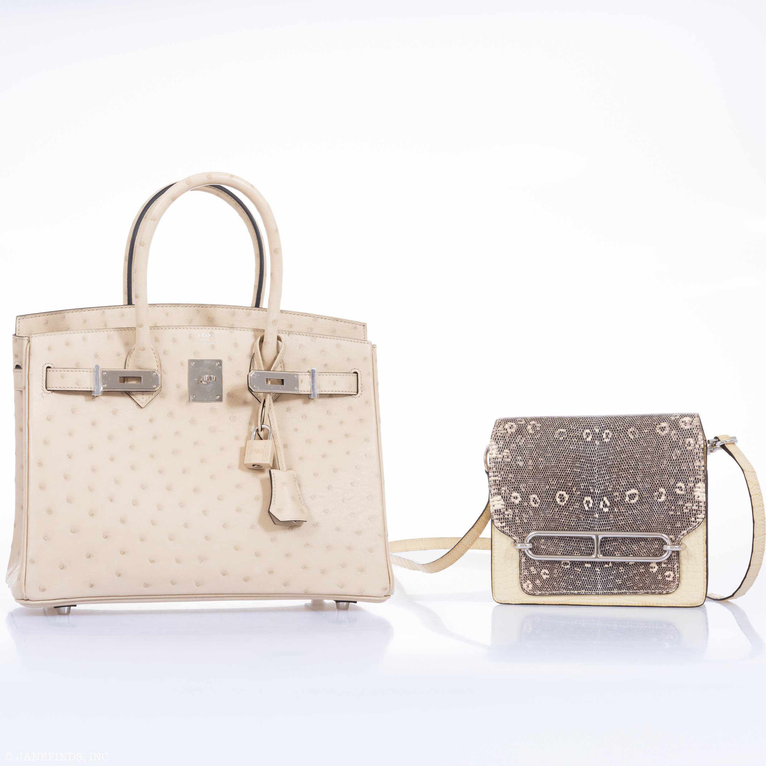 Hermès Birkin 30 Parchemin Ostrich Palladium Hardware - 2020, Y