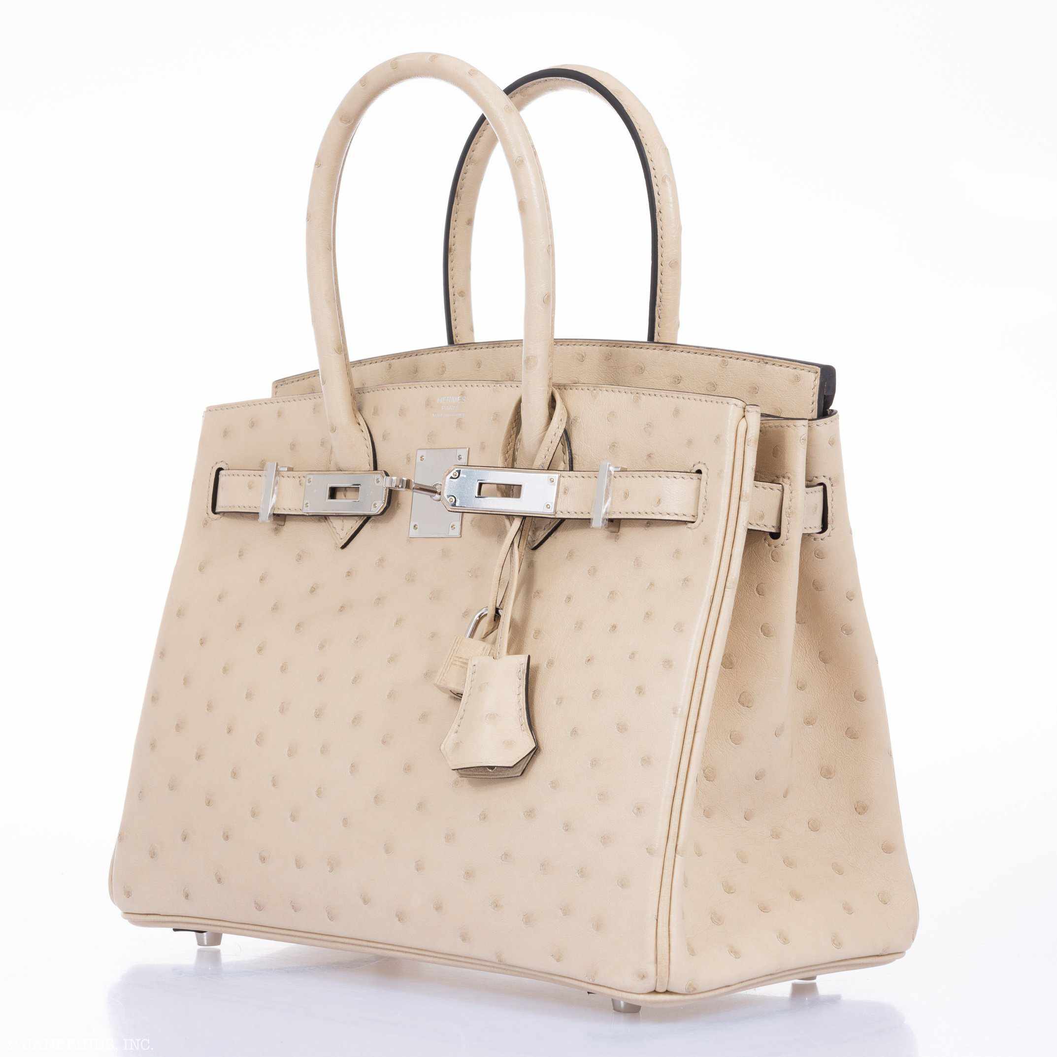 Hermès Birkin 30 Parchemin Ostrich Palladium Hardware