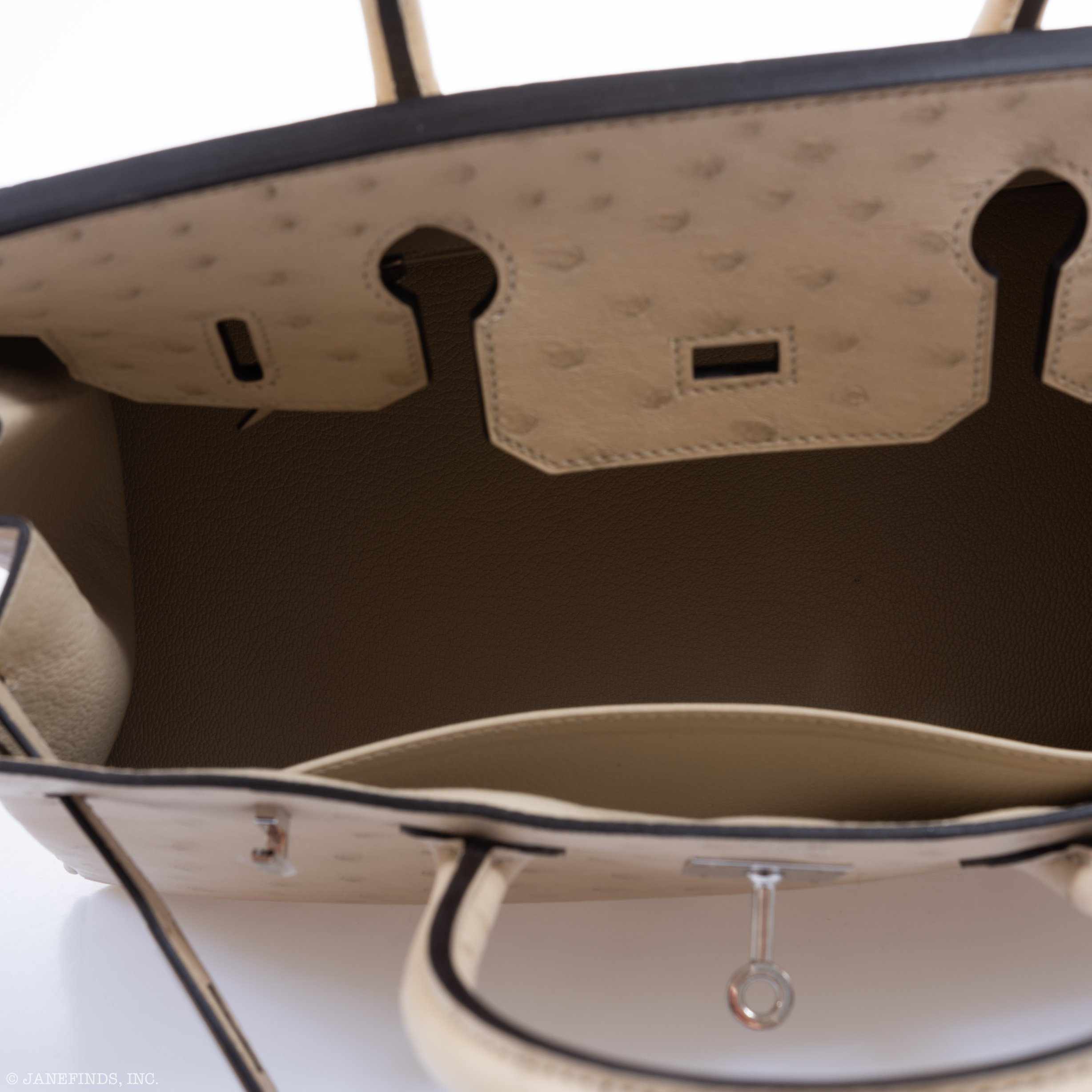 Hermès Birkin 30 Parchemin Ostrich Palladium Hardware
