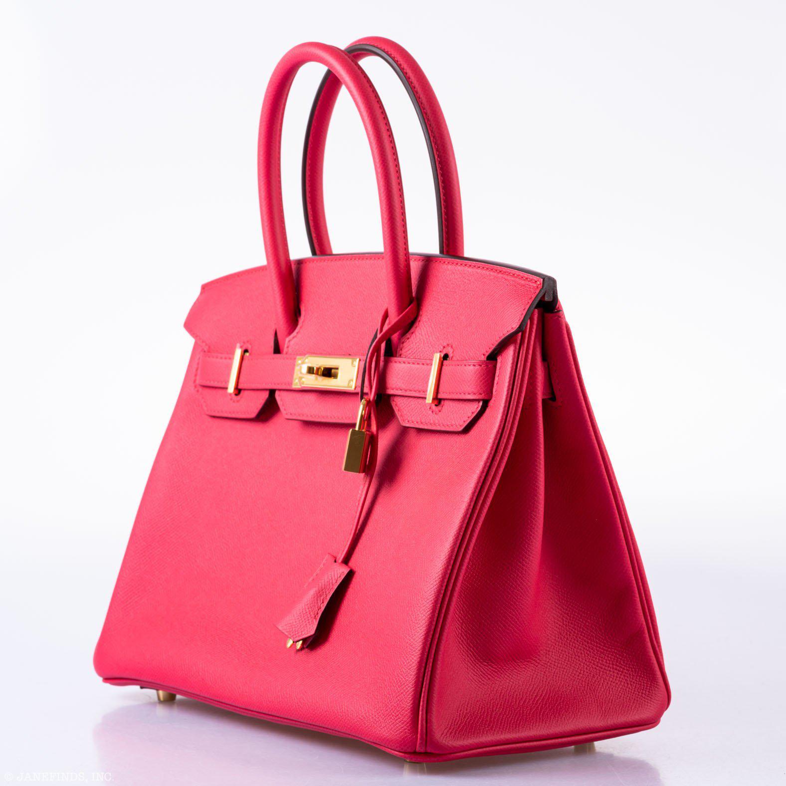 Hermès Birkin 30 Rose Extreme Epsom Gold Hardware - 2020, Y
