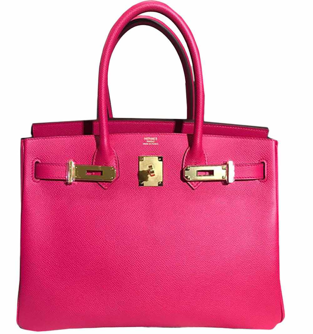 Hermès Birkin 30 Rose Extreme Epsom Gold Hardware - D