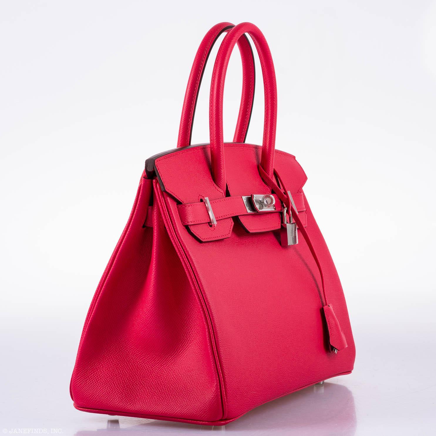 Hermès Birkin 30 Rose Extreme Epsom Palladium Hardware - 2020, Y