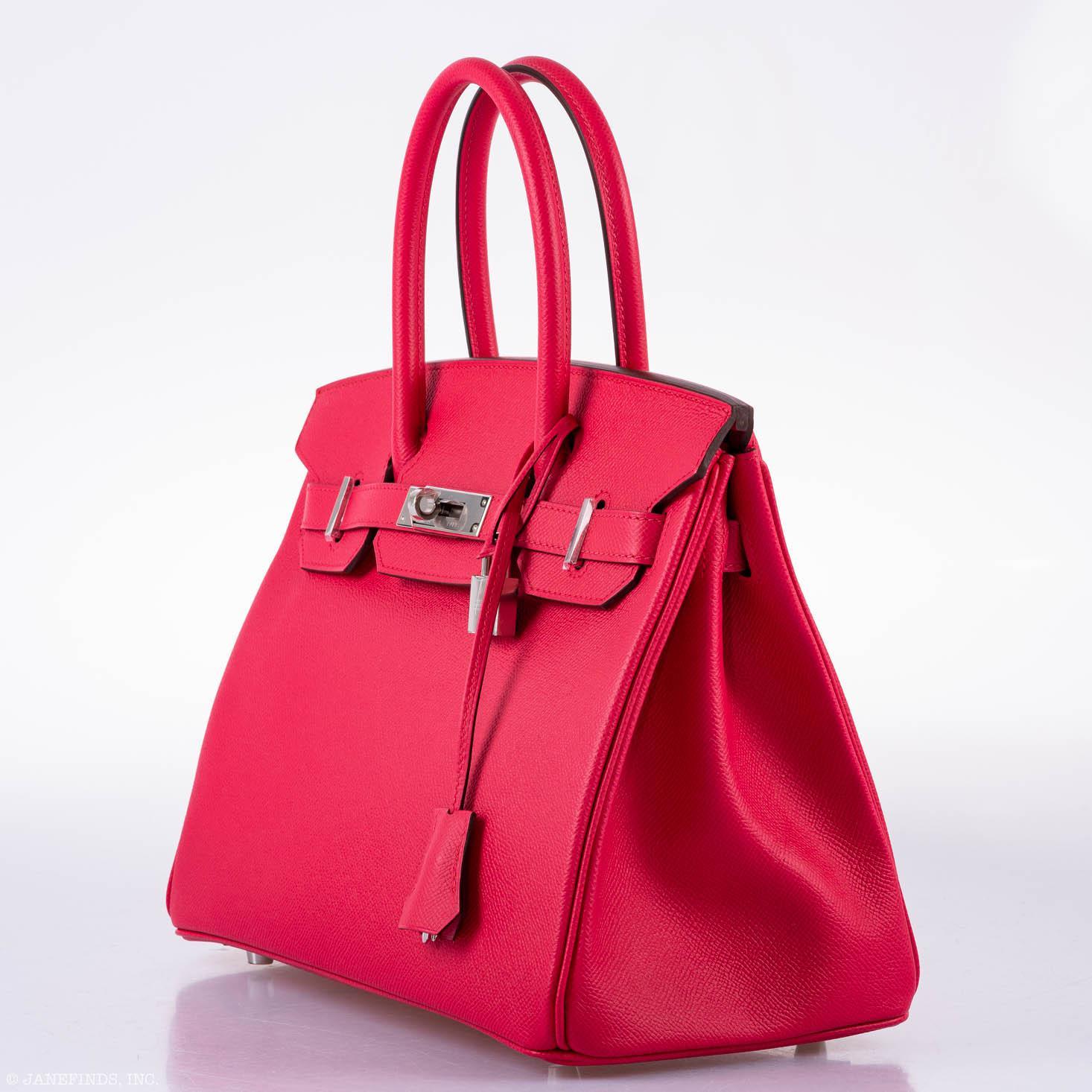 Hermès Birkin 30 Rose Extreme Epsom Palladium Hardware - 2020, Y