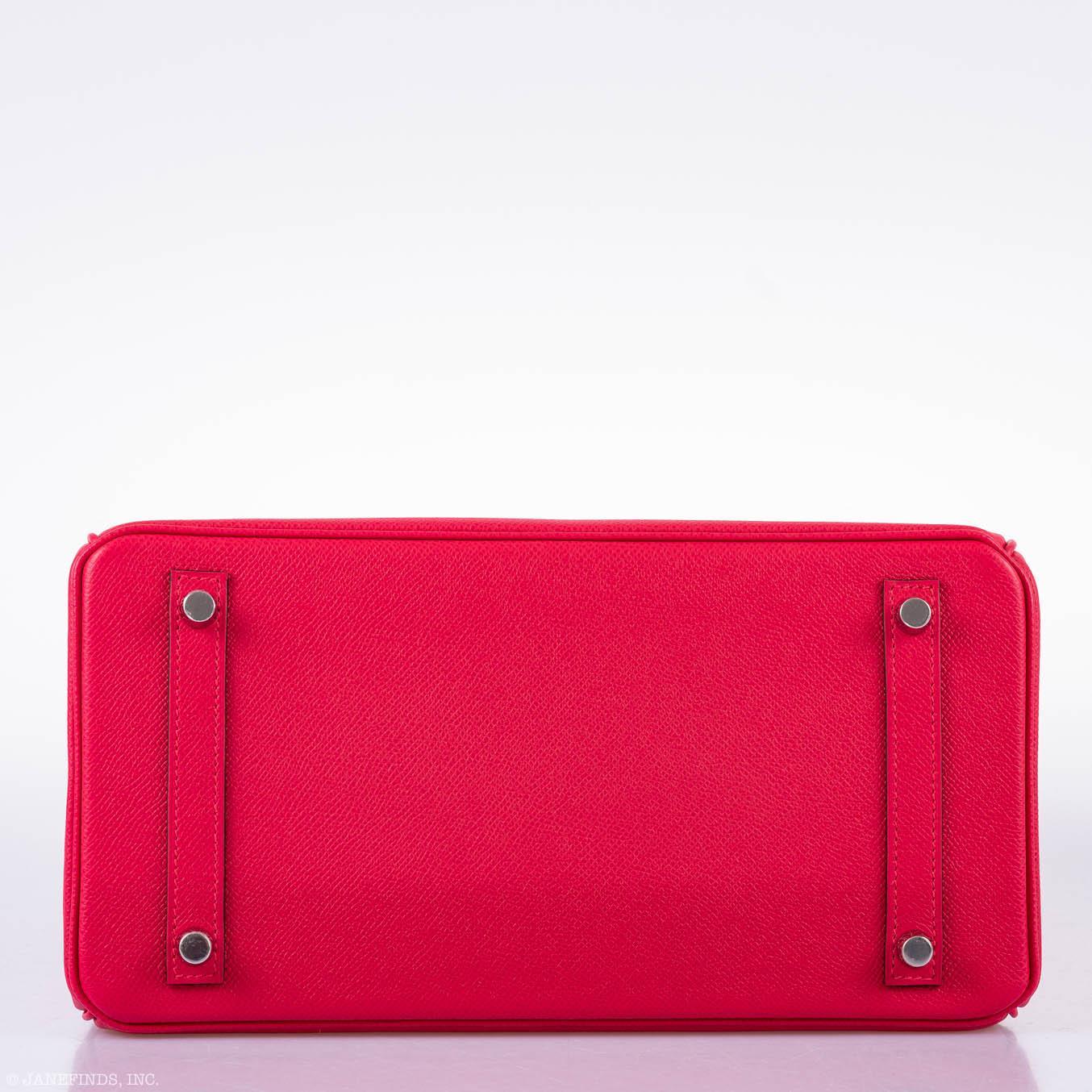 Hermès Birkin 30 Rose Extreme Epsom Palladium Hardware - 2020, Y