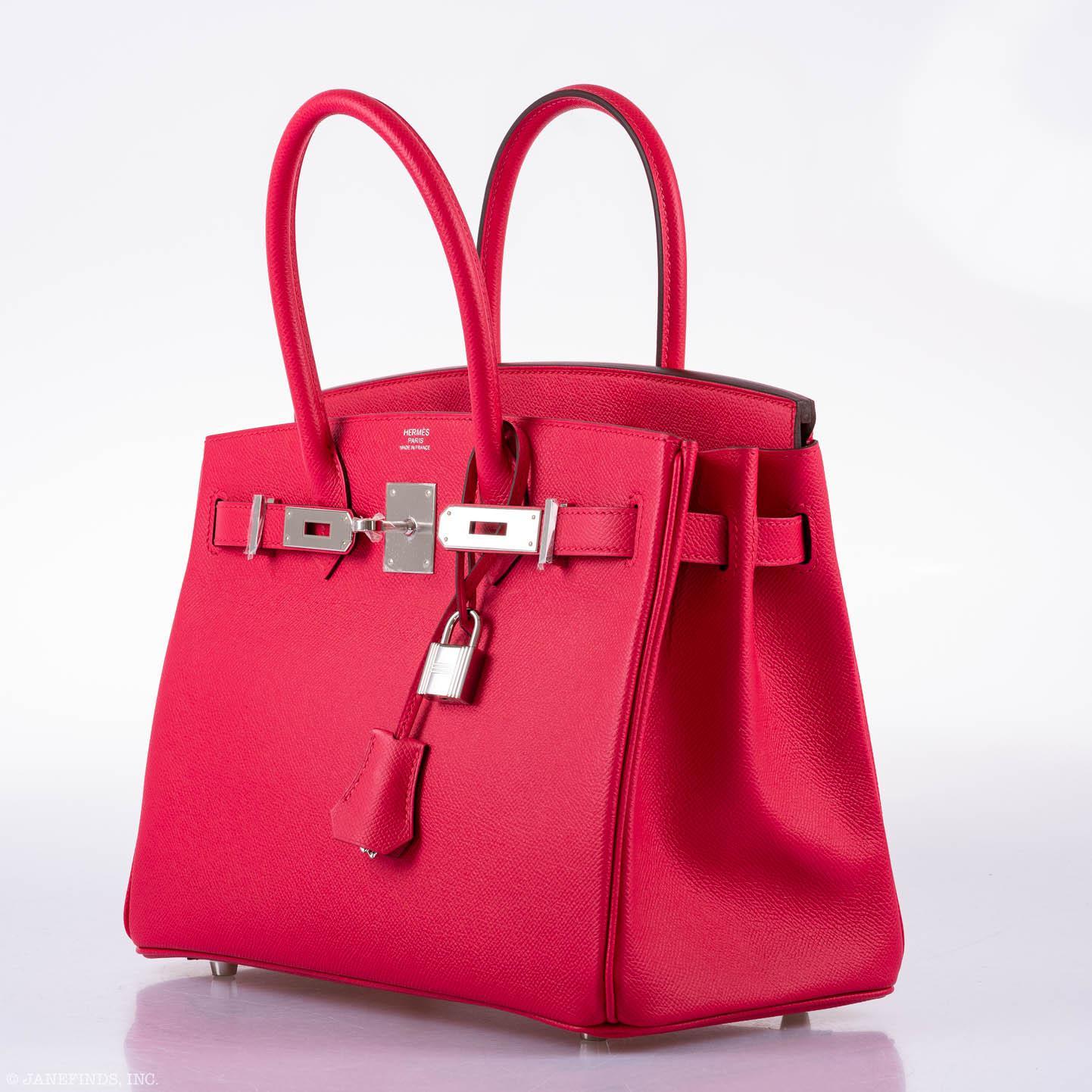 Hermès Birkin 30 Rose Extreme Epsom Palladium Hardware - 2020, Y