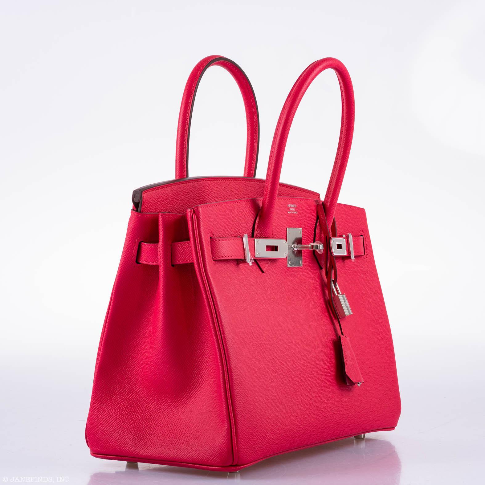 Hermès Birkin 30 Rose Extreme Epsom Palladium Hardware - 2020, Y