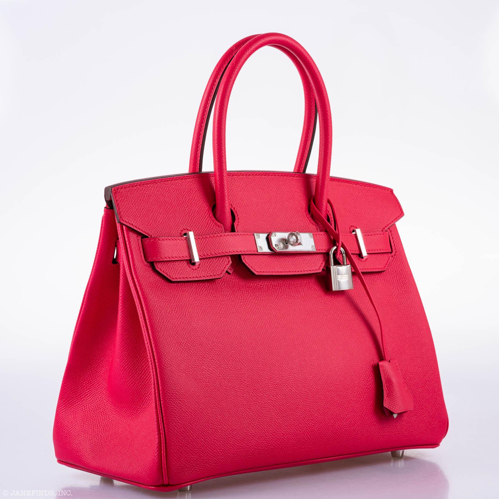 Hermès Birkin 30 Rose Extreme Epsom Palladium Hardware - 2020, Y