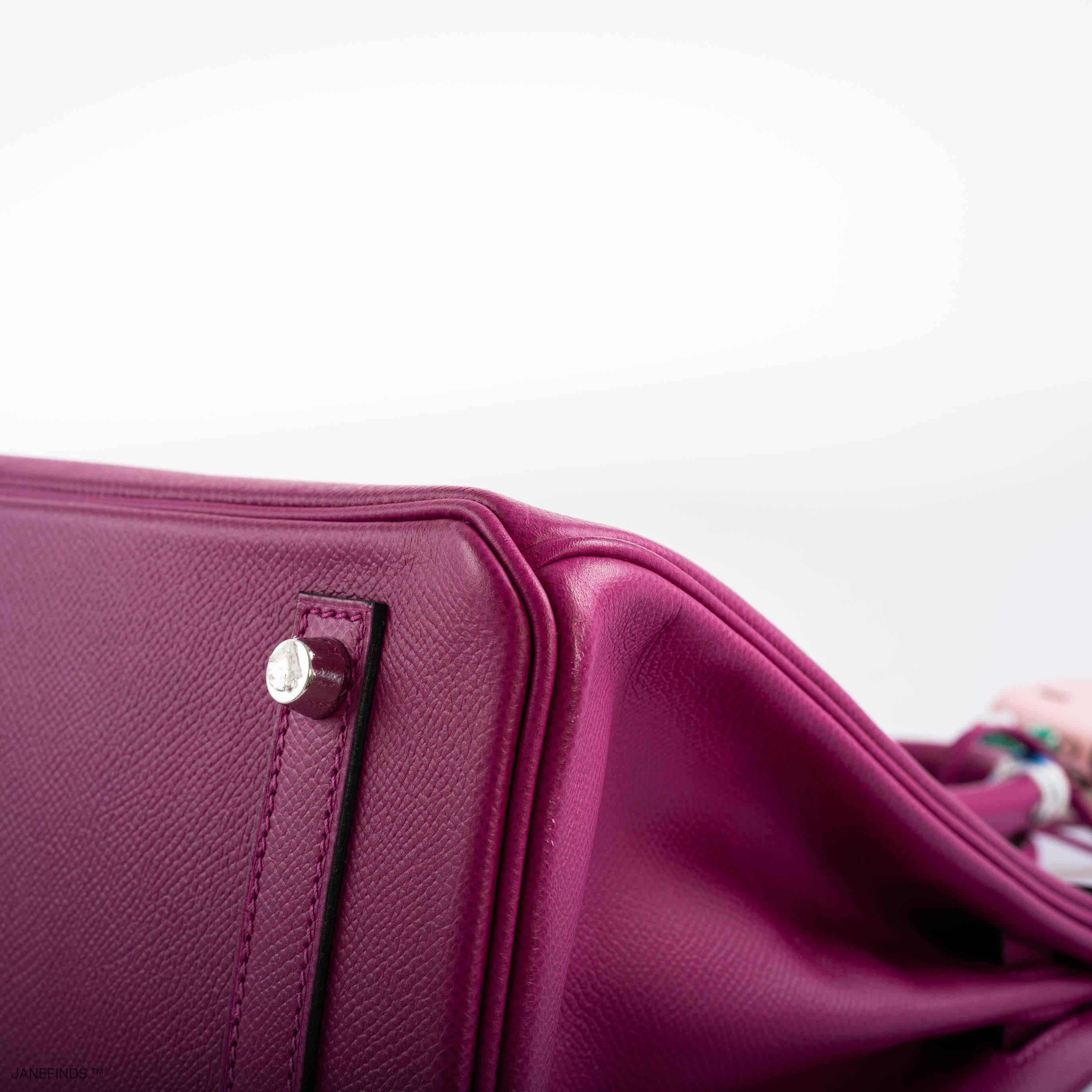 Hermès Birkin 30 Rose Pourpre Epsom with Palladium Hardware - 2018, C