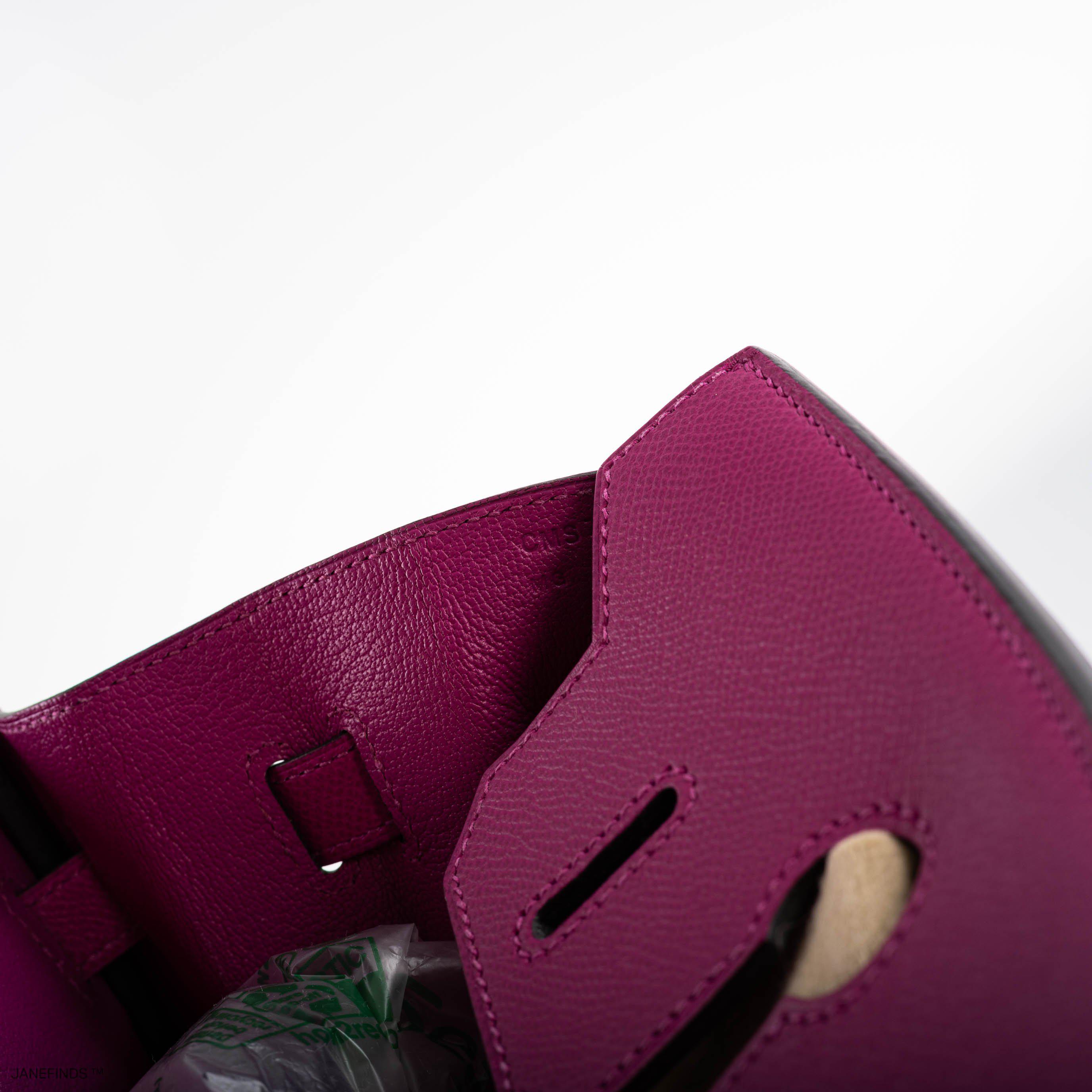 Hermès Birkin 30 Rose Pourpre Epsom with Palladium Hardware - 2018, C