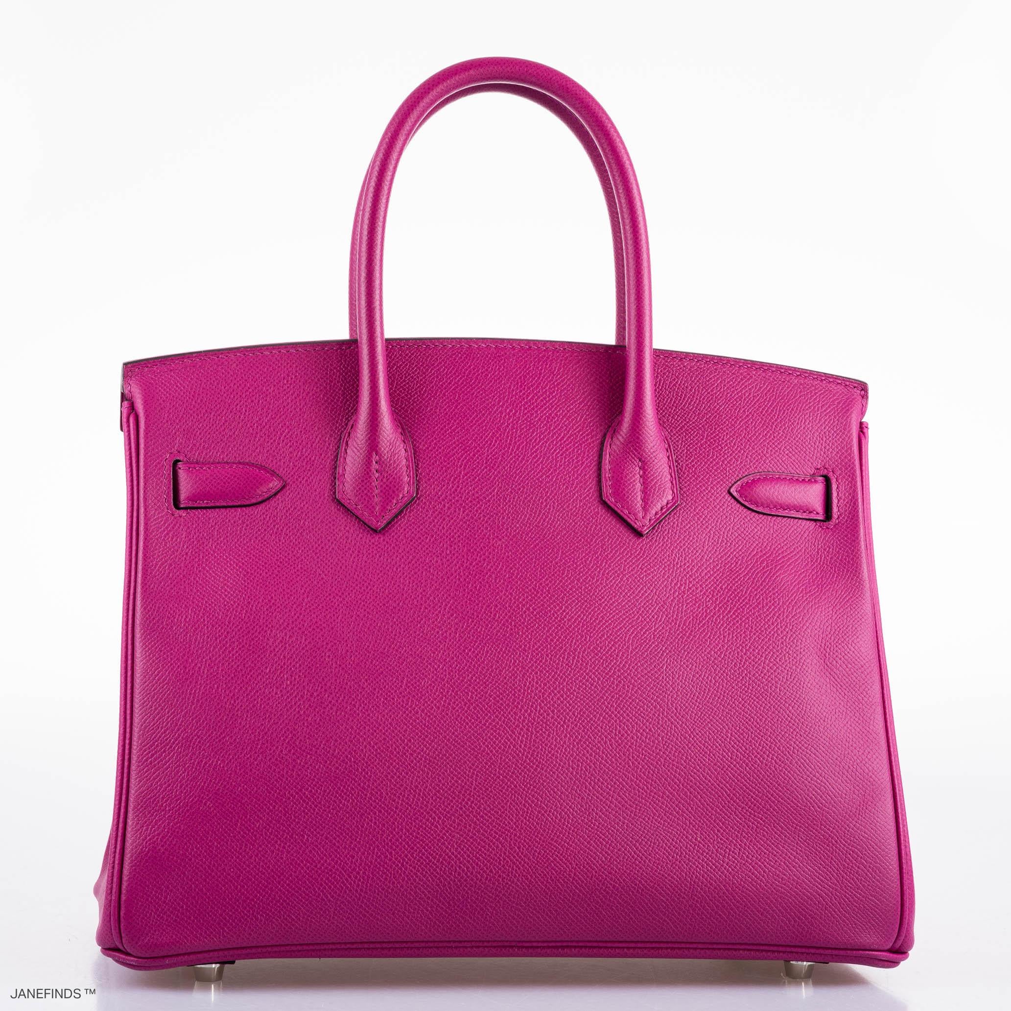 Hermès Birkin 30 Rose Pourpre Epsom with Palladium Hardware - 2018, C