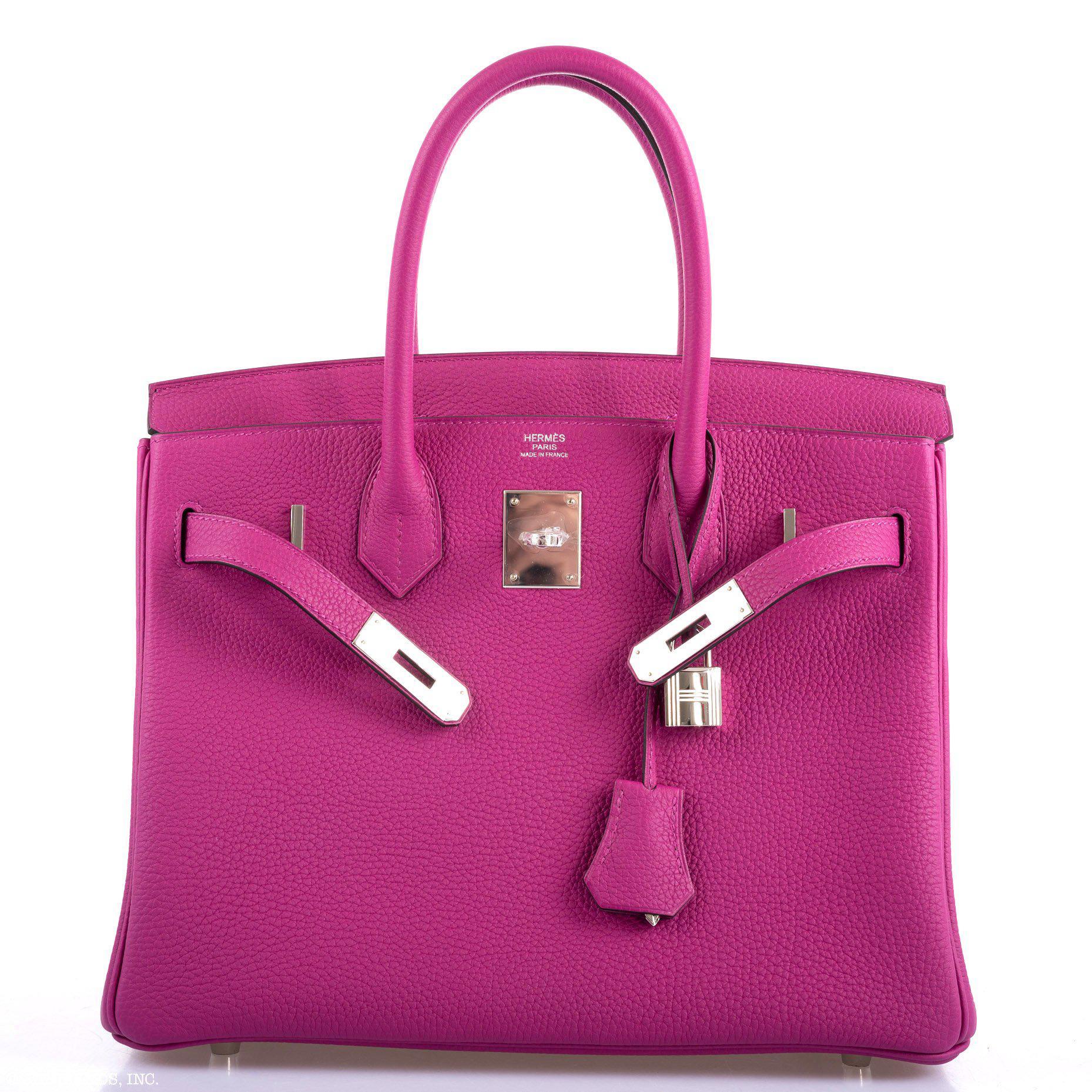 Hermès Birkin 30 Rose Pourpre Togo Palladium Hardware - 2020, Y