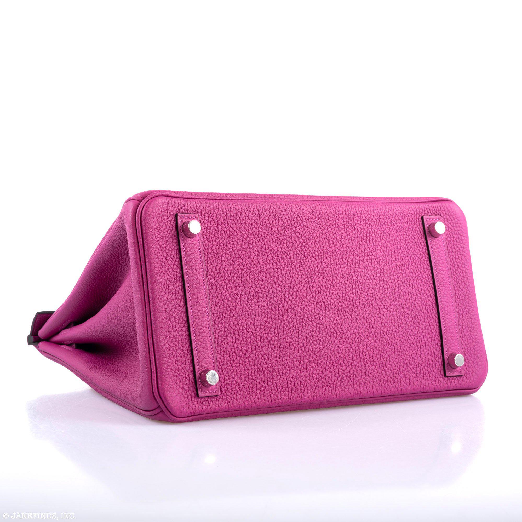 Hermès Birkin 30 Rose Pourpre Togo Palladium Hardware - 2020, Y