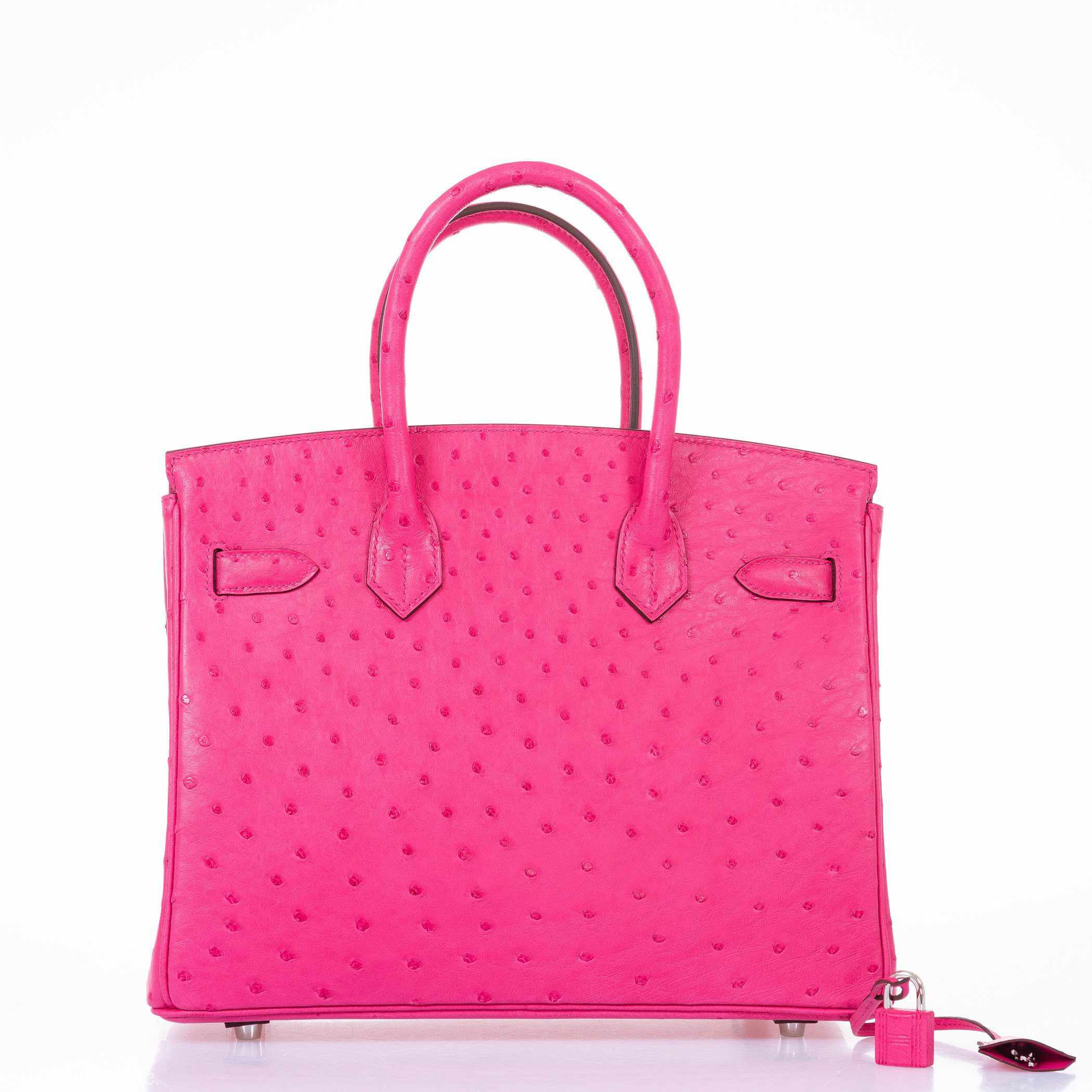 Hermès Birkin 30 Rose Tyrien Ostrich Palladium Hardware