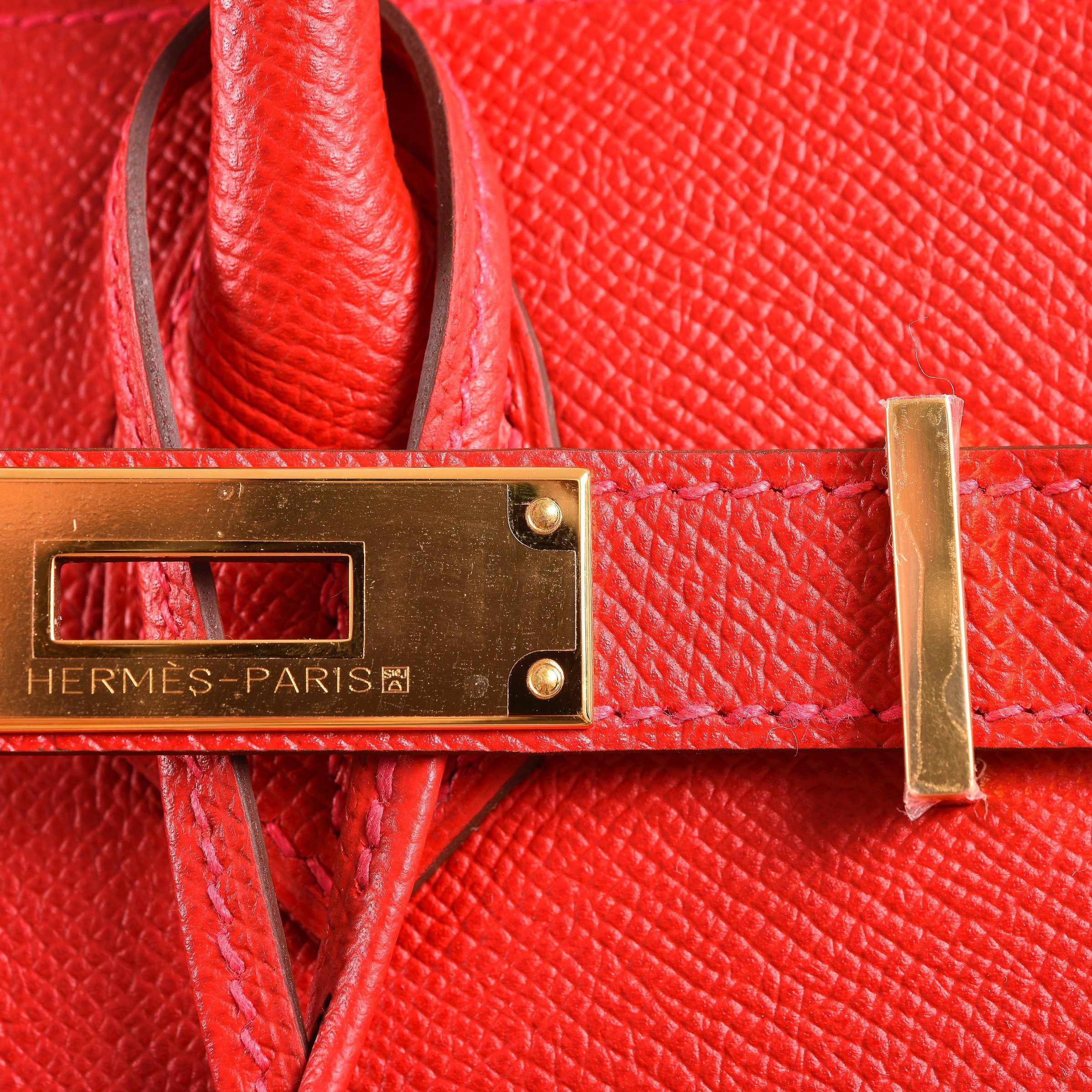 Hermès Birkin 30 Rouge Casaque Epsom Gold Hardware