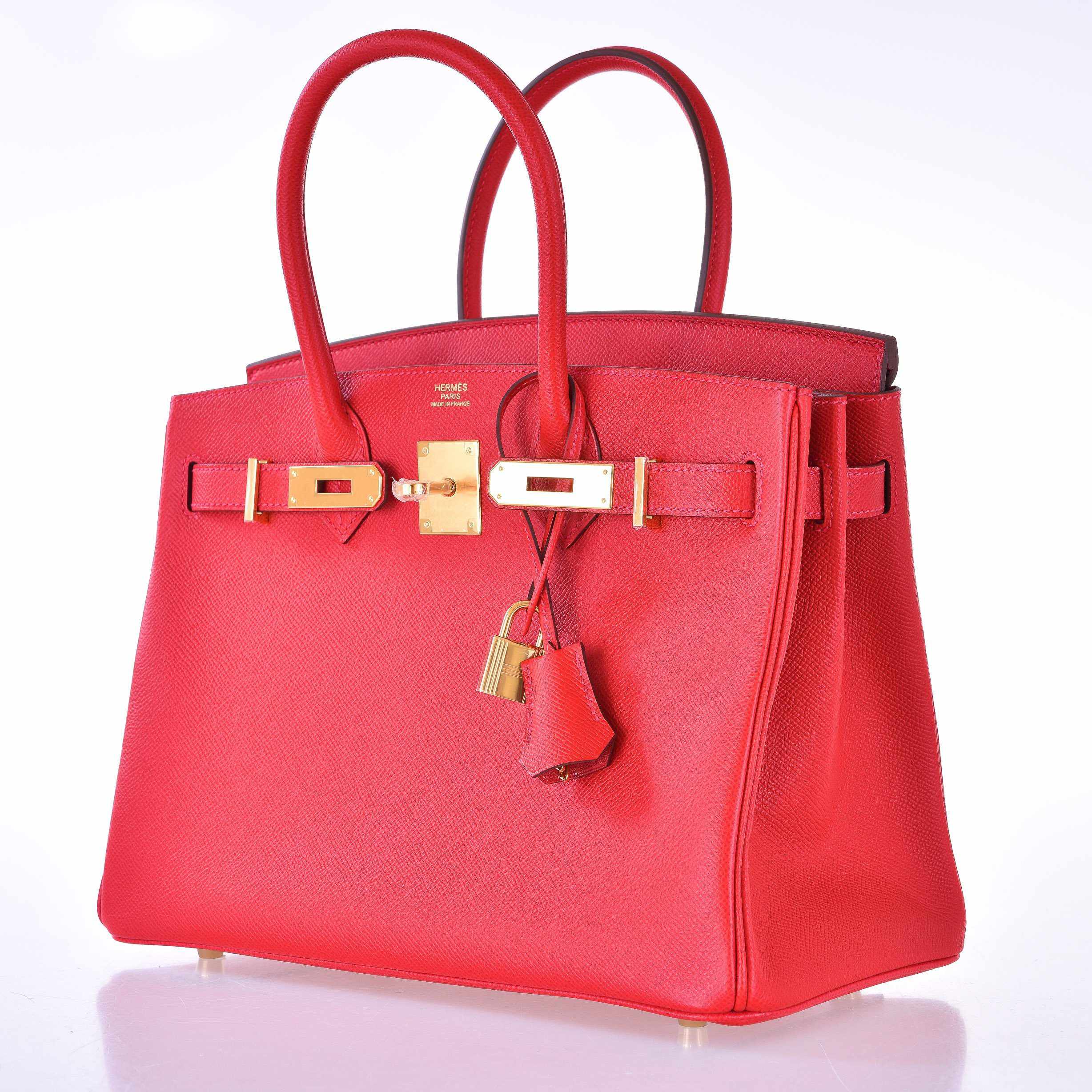 Hermès Birkin 30 Rouge Casaque Epsom Gold Hardware