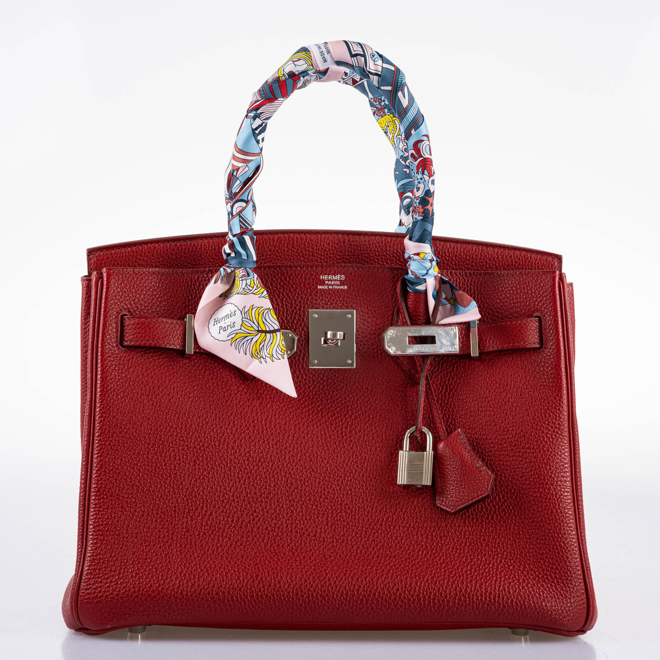 Hermès Birkin 30 Rouge Garance Togo with Palladium Hardware - 2007, K Square