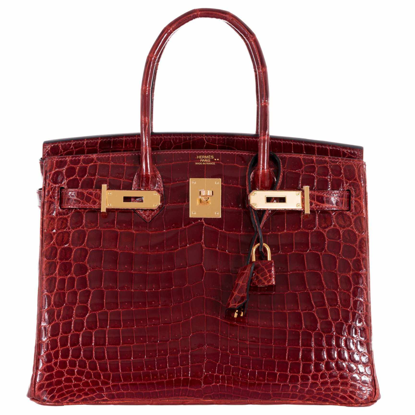 Hermes Birkin 30 Rouge H Niloticus Crocodile Gold Hardware JANEFINDS