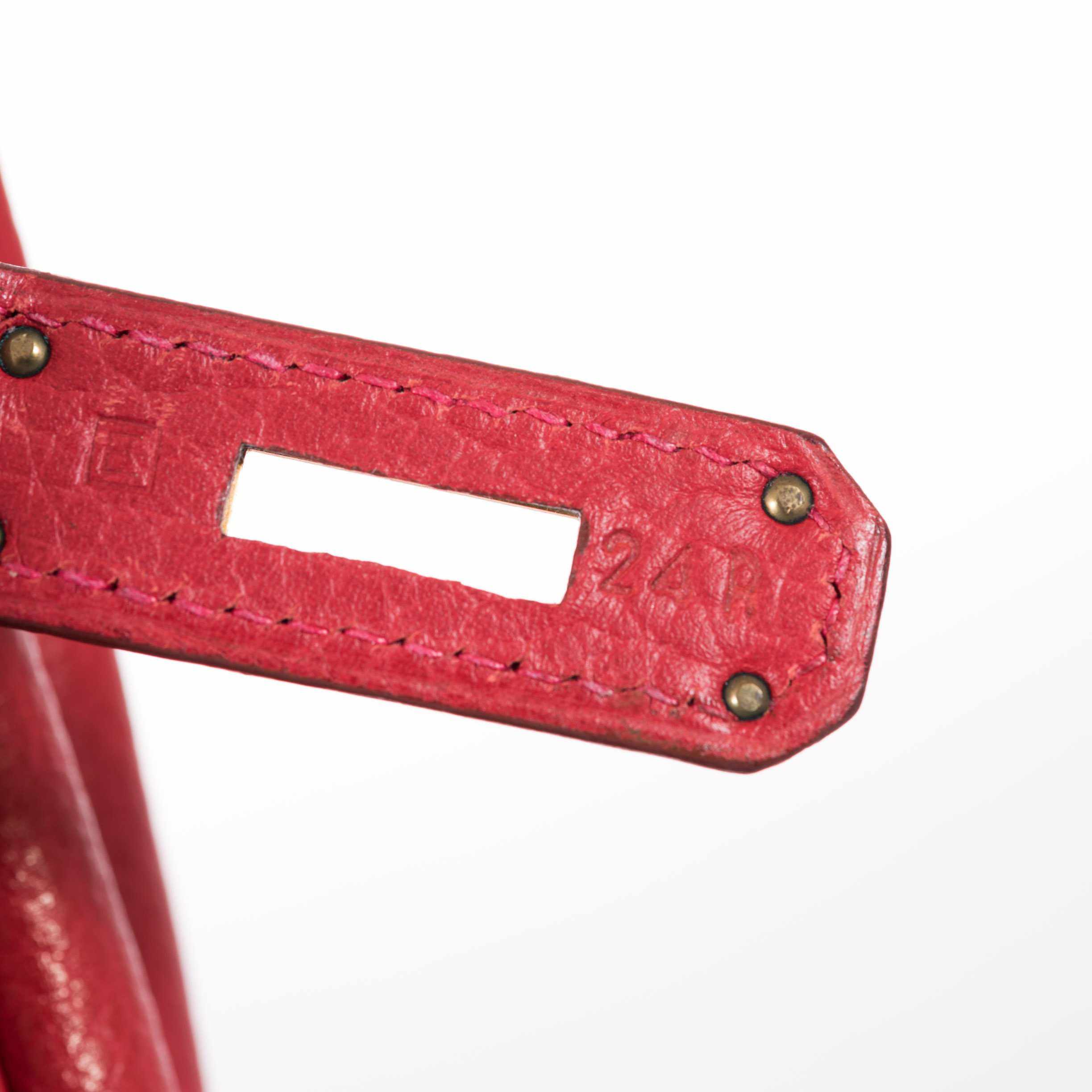 Hermès Birkin 30 Rouge Vif Ardennes Gold Hardware - 2001, E Square