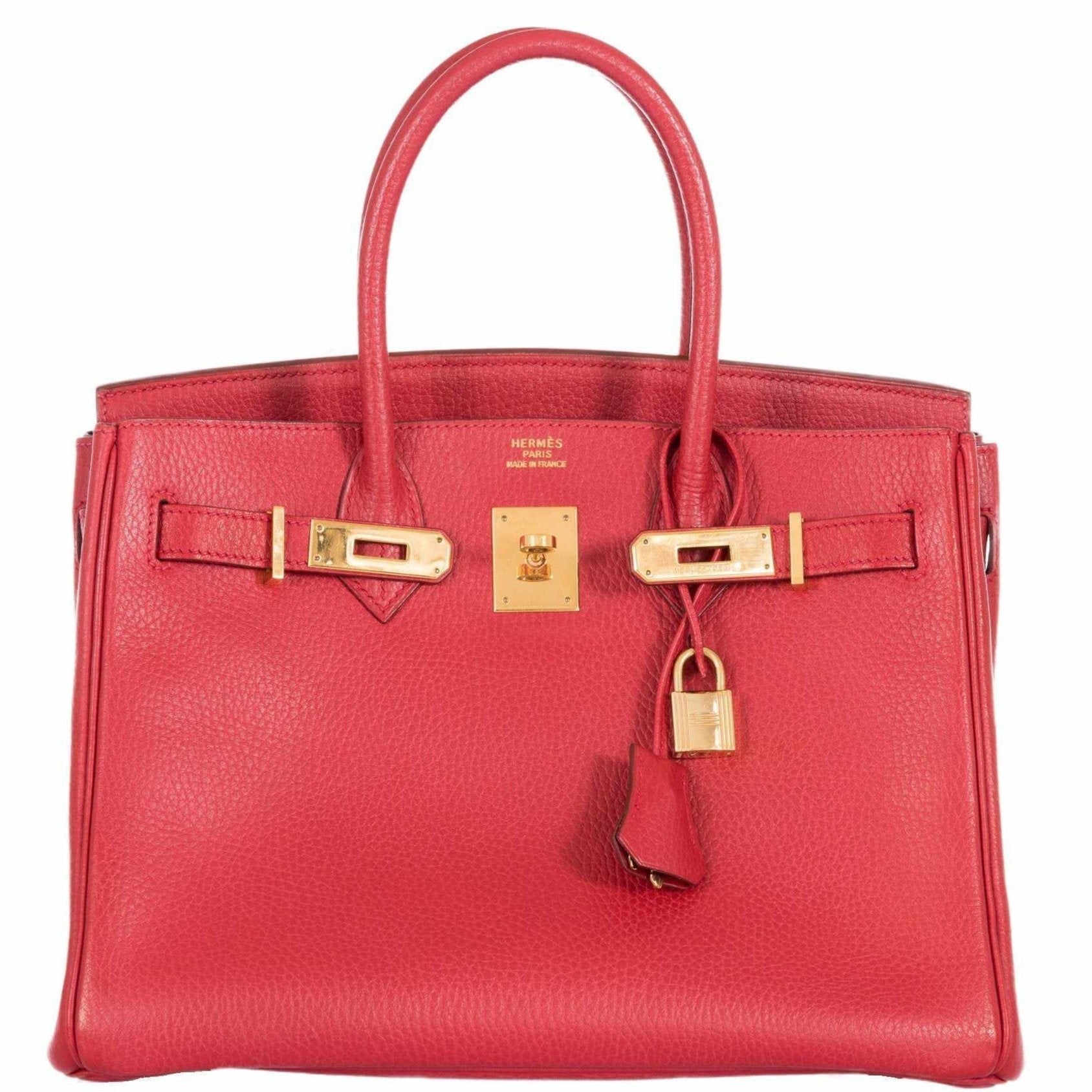 Hermès Birkin 30 Rouge Vif Ardennes Gold Hardware 2001, E Square