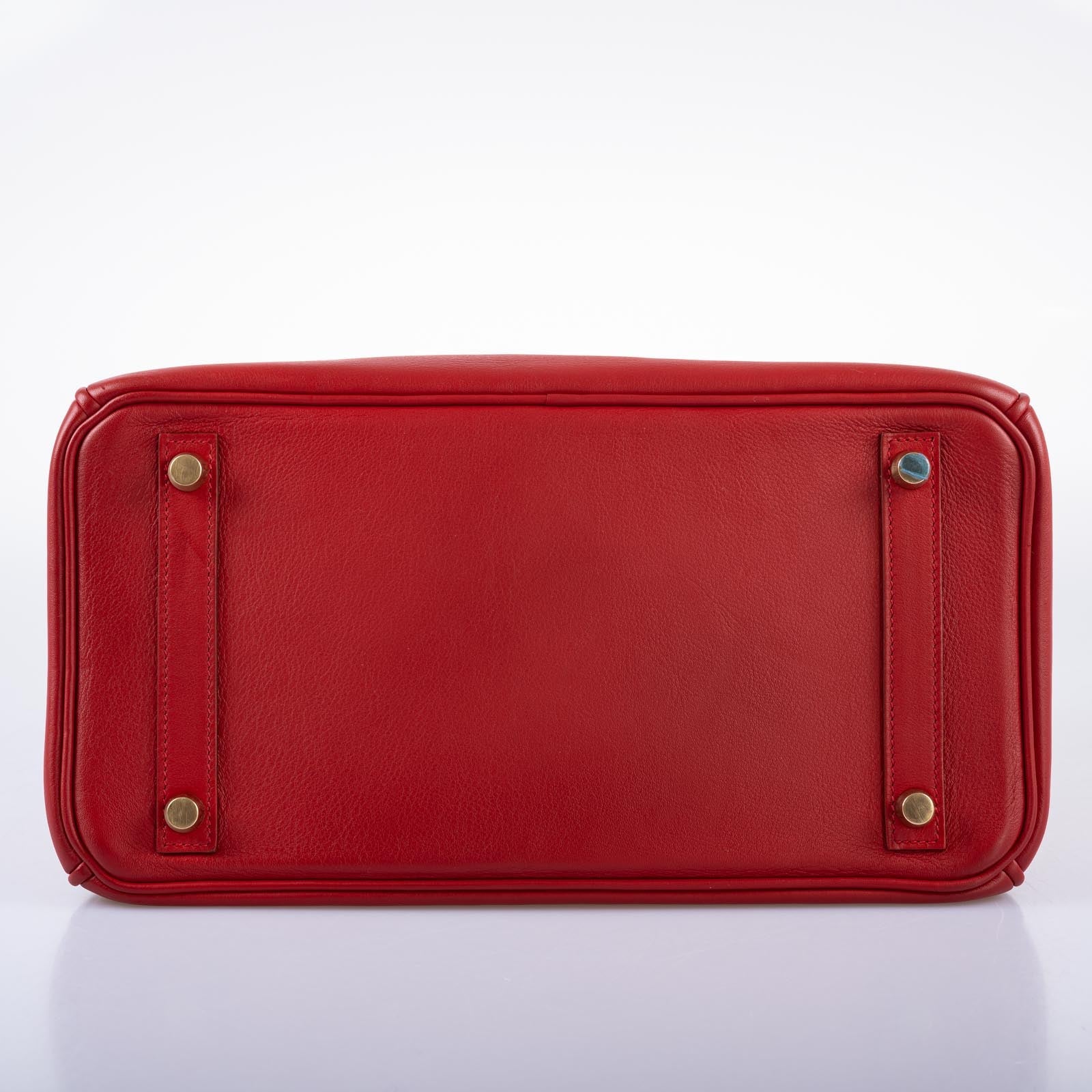 Hermès Birkin 30 Rouge Vif Swift with Gold Hardware