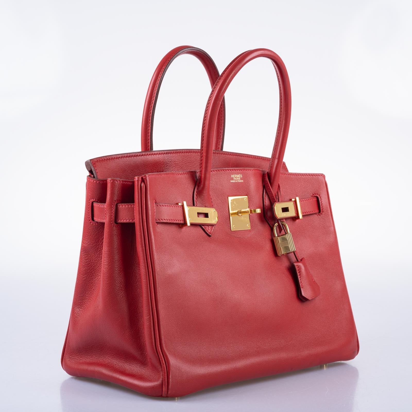 Hermès Birkin 30 Rouge Vif Swift with Gold Hardware