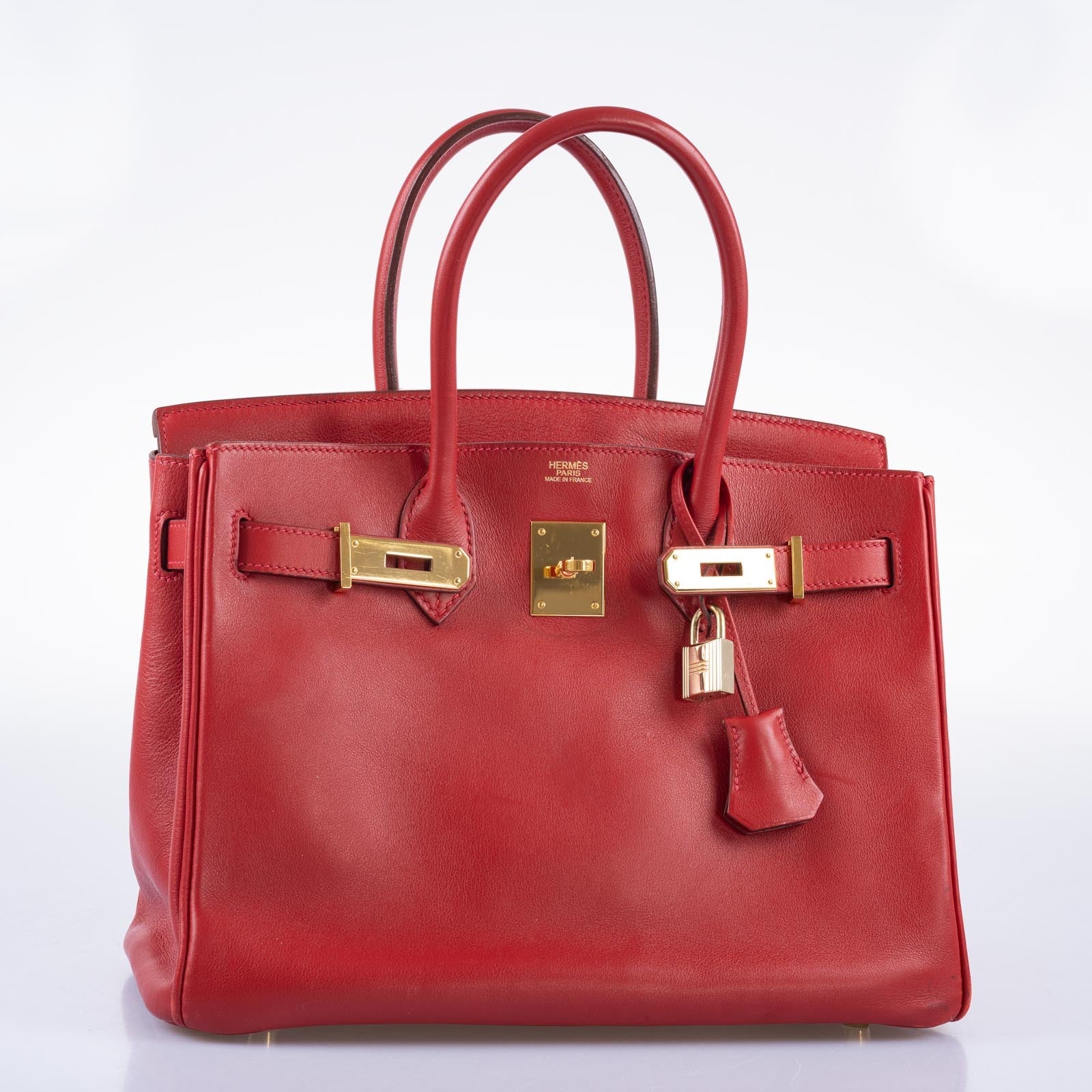 Hermès Birkin 30 Rouge Vif Swift with Gold Hardware