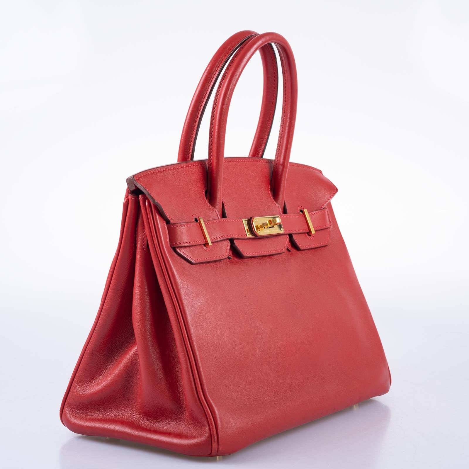 Hermès Birkin 30 Rouge Vif Swift with Gold Hardware