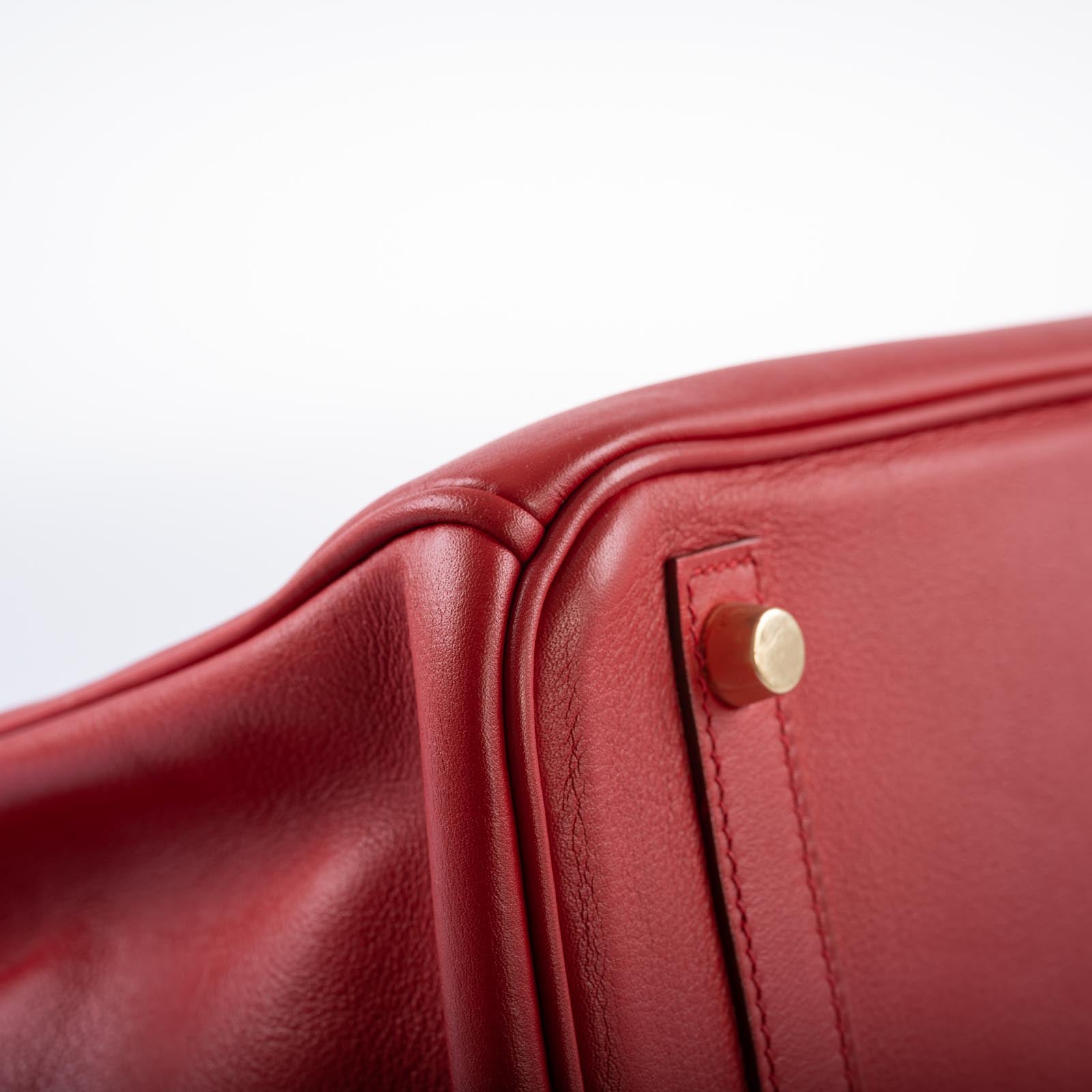 Hermès Birkin 30 Rouge Vif Swift with Gold Hardware