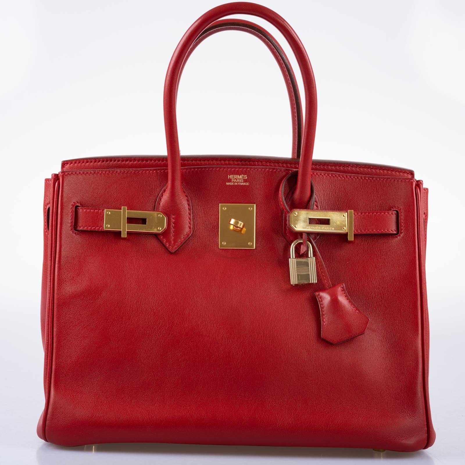 Hermès Birkin 30 Rouge Vif Swift with Gold Hardware
