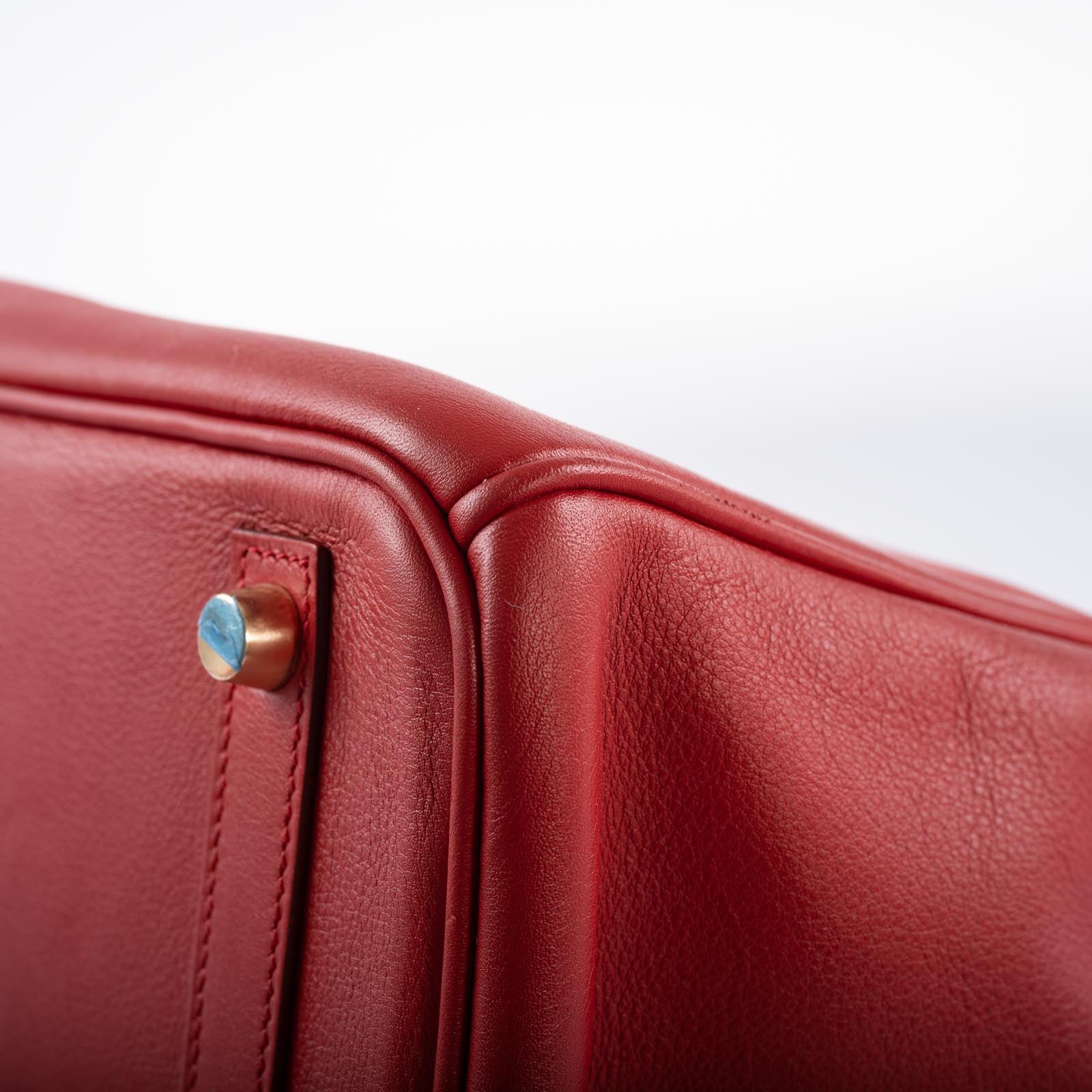 Hermès Birkin 30 Rouge Vif Swift with Gold Hardware