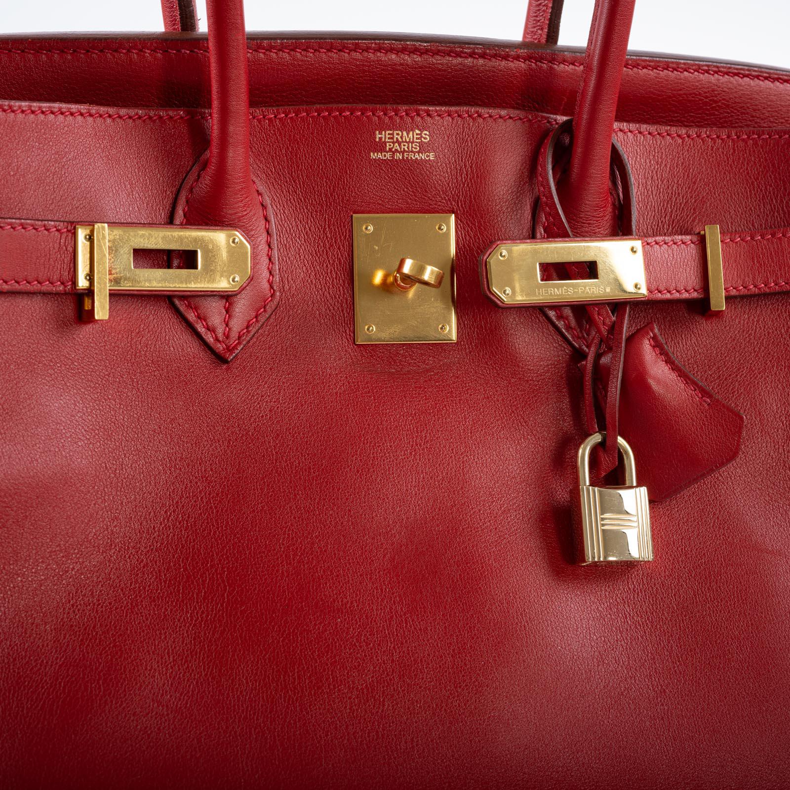 Hermès Birkin 30 Rouge Vif Swift with Gold Hardware