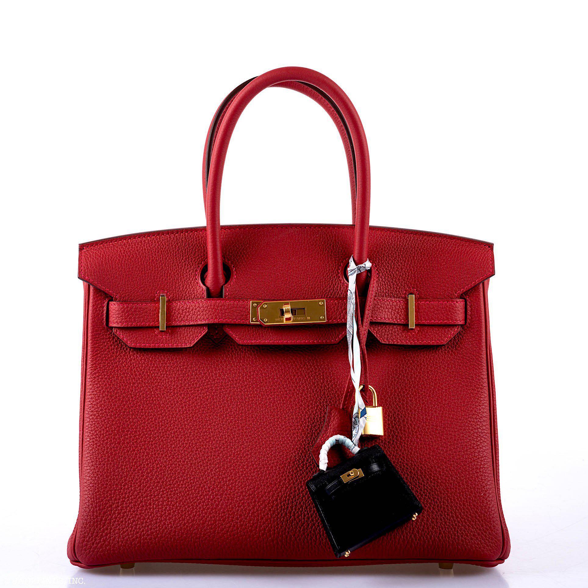 Hermès Birkin 30 Rouge Vif Togo Gold Hardware - 2020, Y