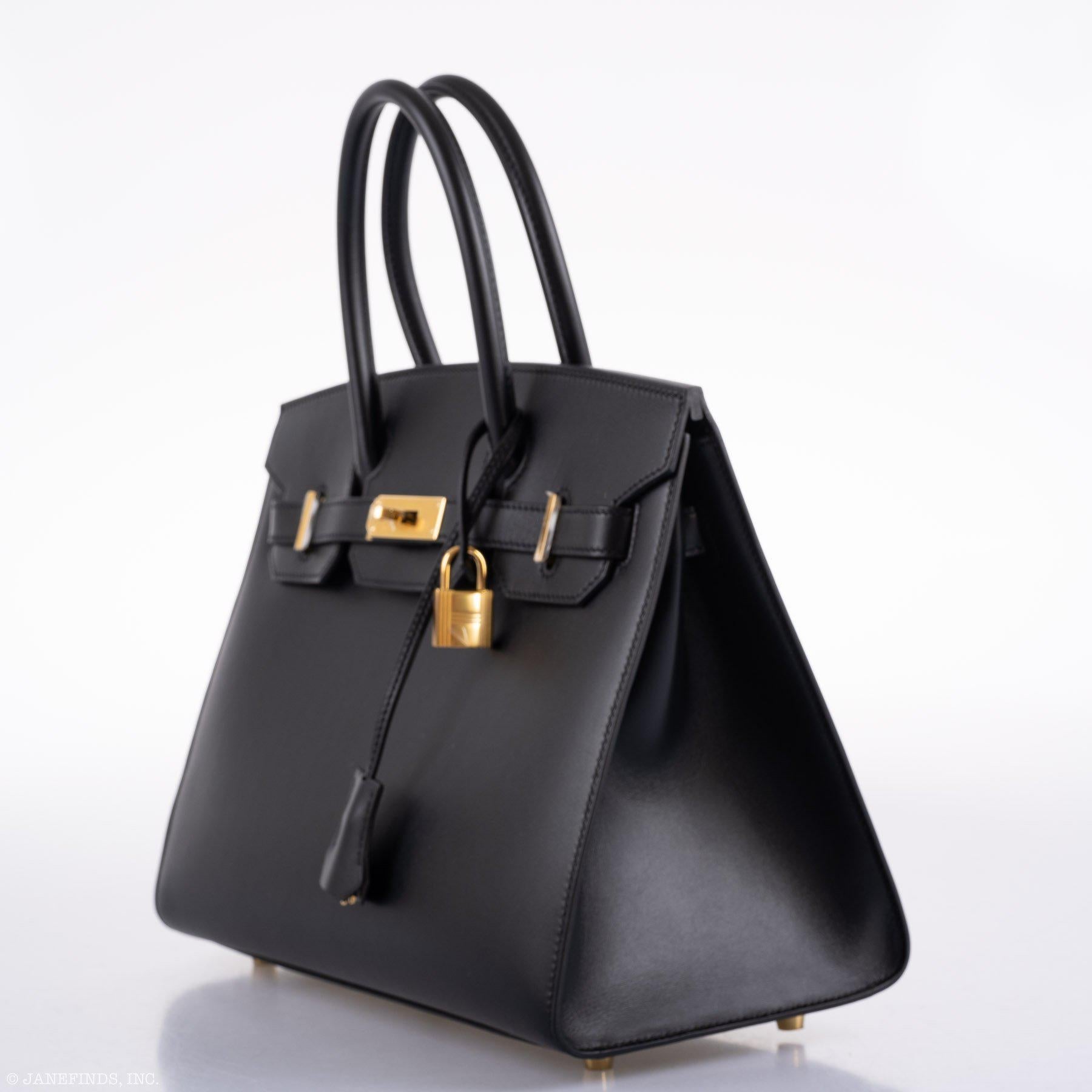 Hermès Birkin 30 Sellier Black Veau Monsieur Leather Gold Hardware