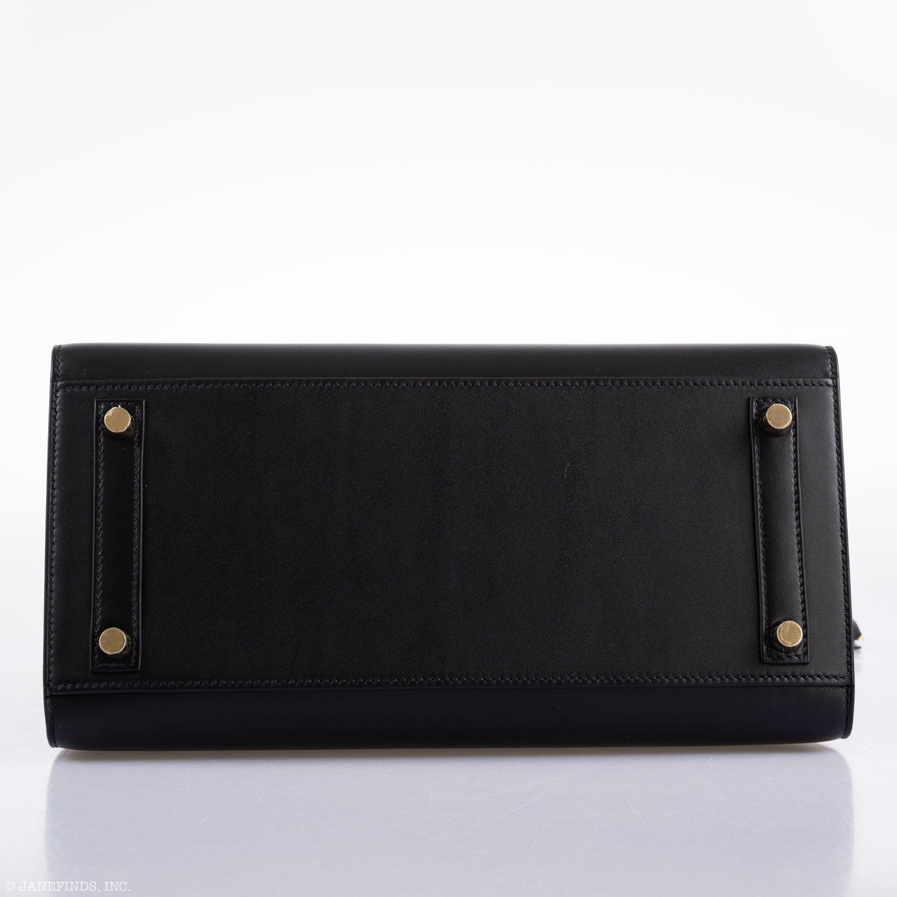 Hermès Birkin 30 Sellier Black Veau Monsieur Leather Gold Hardware