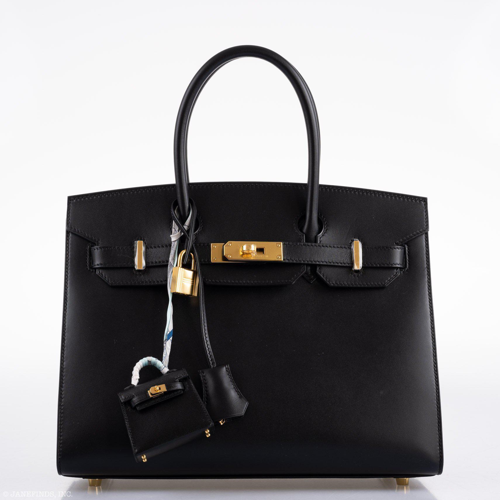 Hermès Birkin 30 Sellier Black Veau Monsieur Leather Gold Hardware