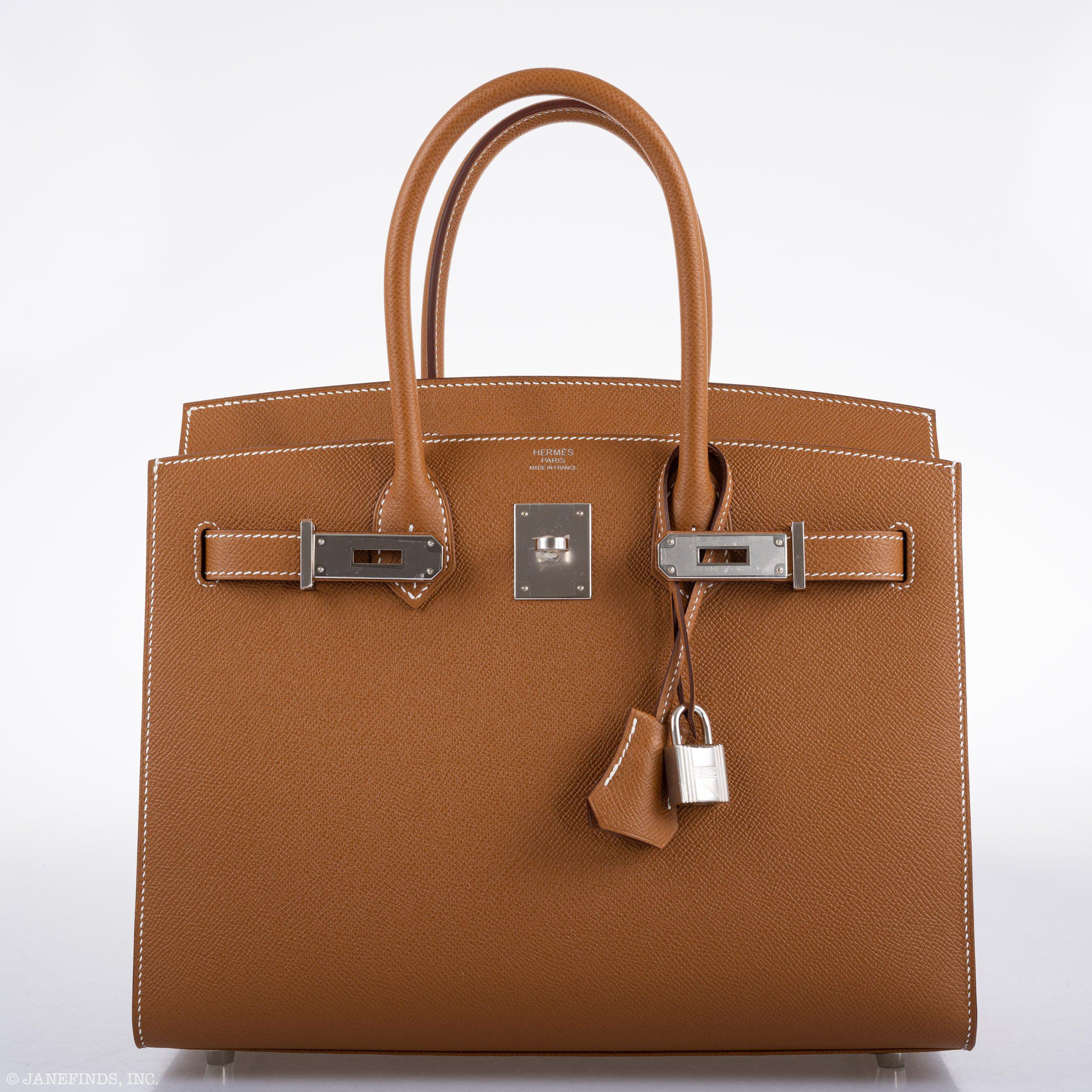 Hermès Birkin 30 Sellier Gold Madame Grain leather Palladium Hardware