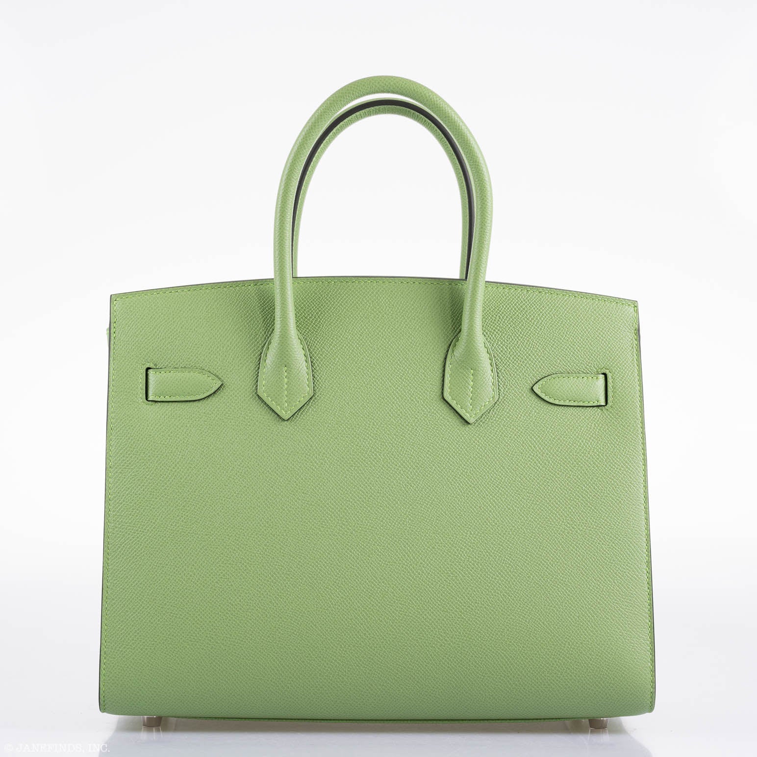 Hermès Birkin 30 Sellier Vert Criquet Madame Grain Palladium Hardware - 2020, Y