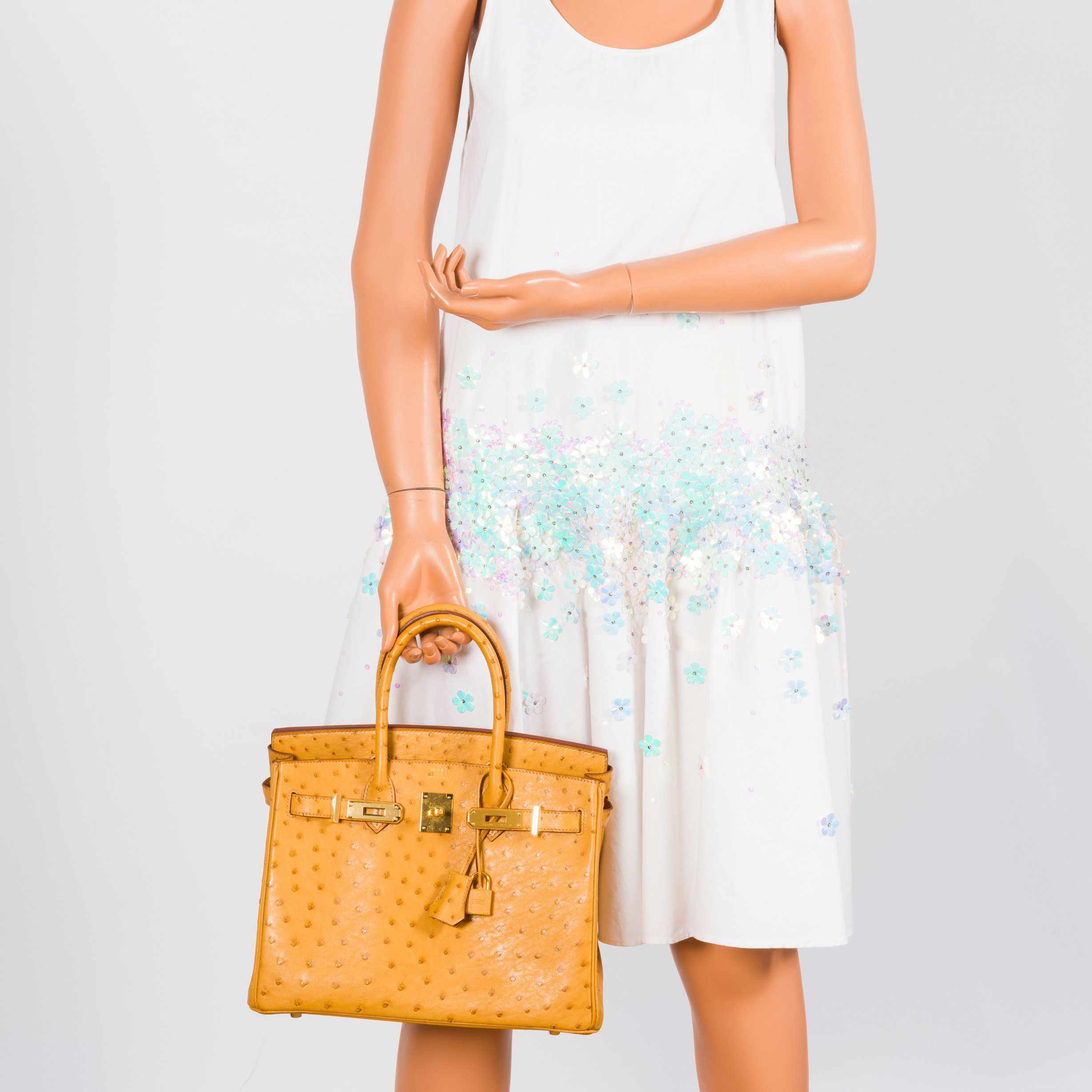 Hermès Birkin 30 Tabac Camel Ostrich Gold Hardware