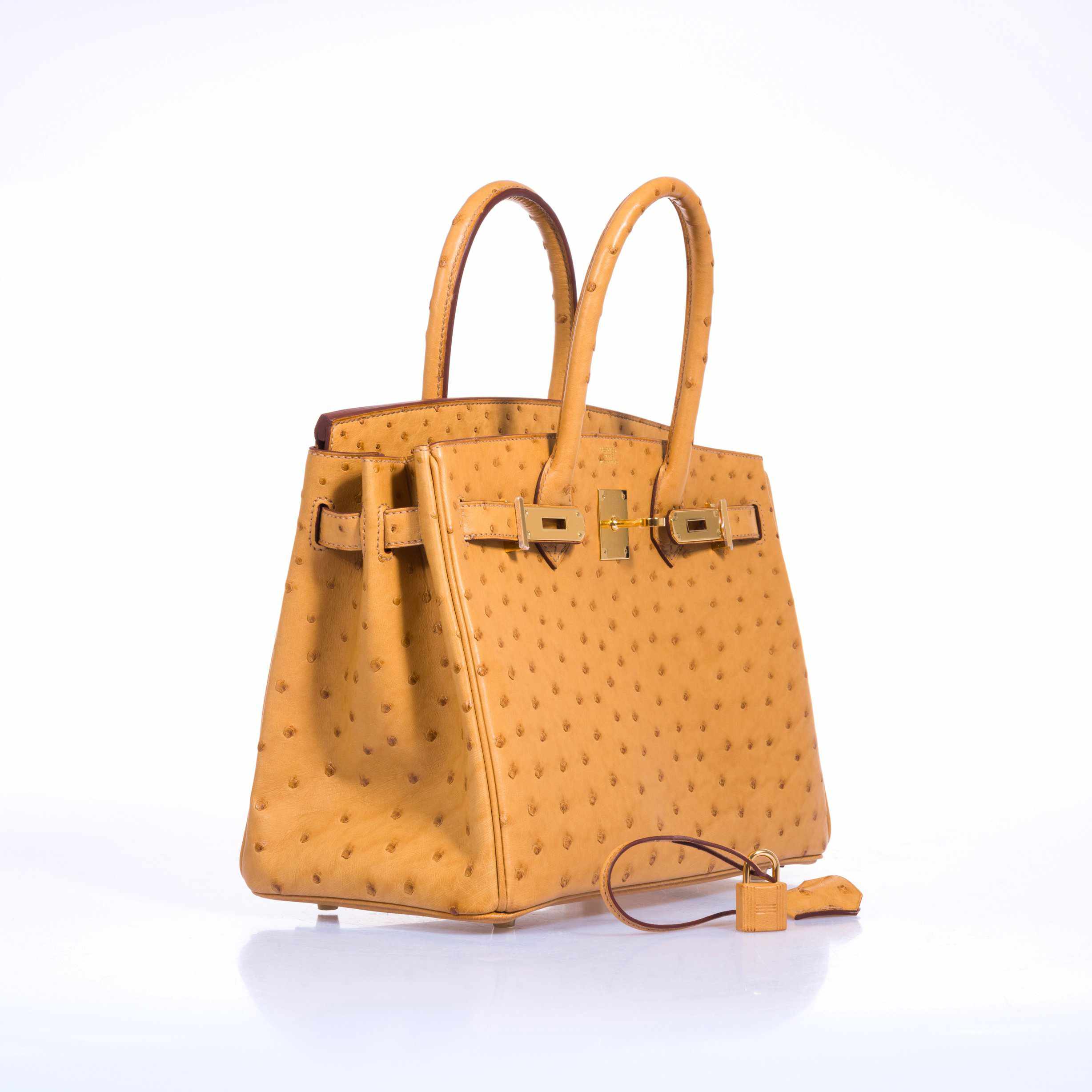 Hermès Birkin 30 Tabac Camel Ostrich Gold Hardware