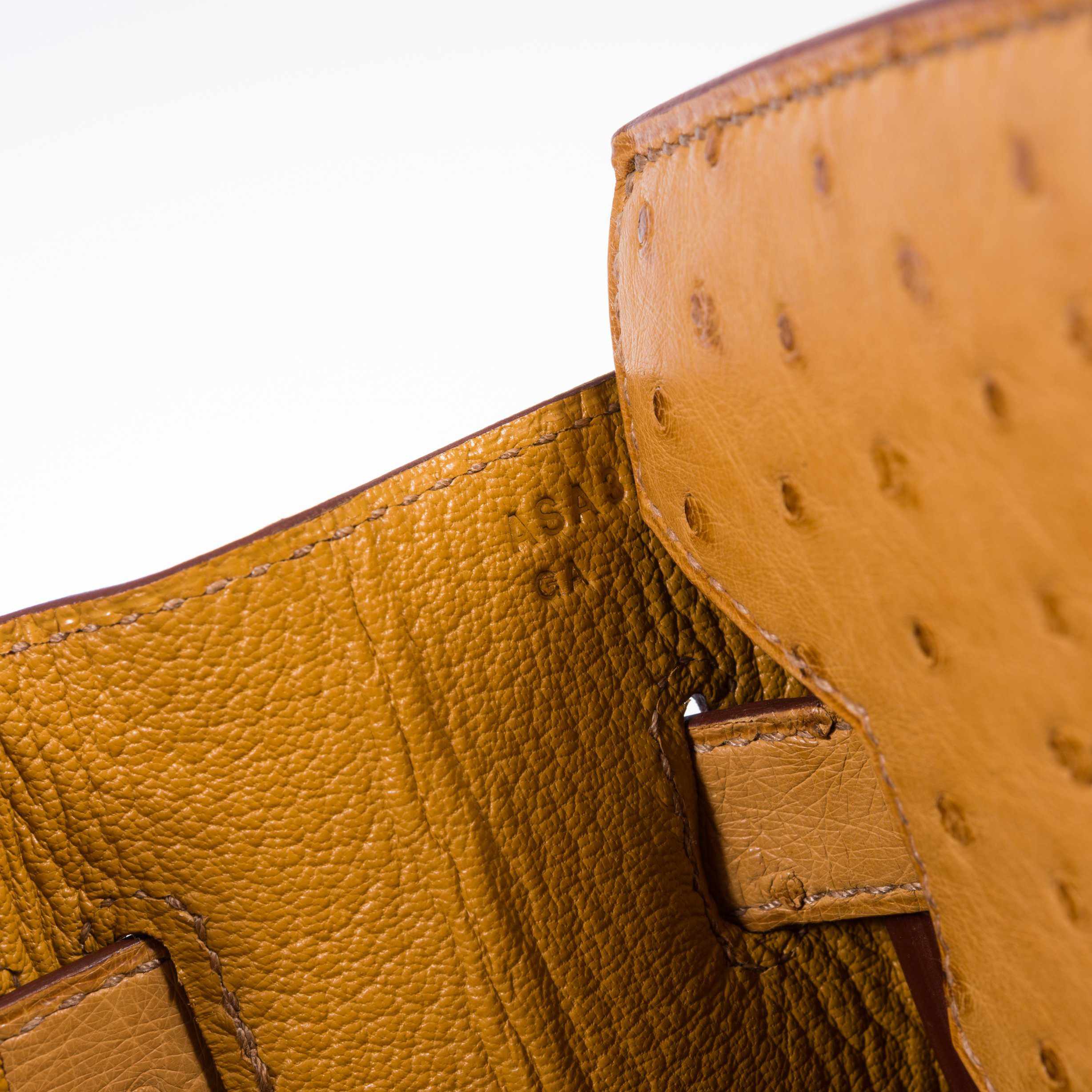 Hermès Birkin 30 Tabac Camel Ostrich Gold Hardware