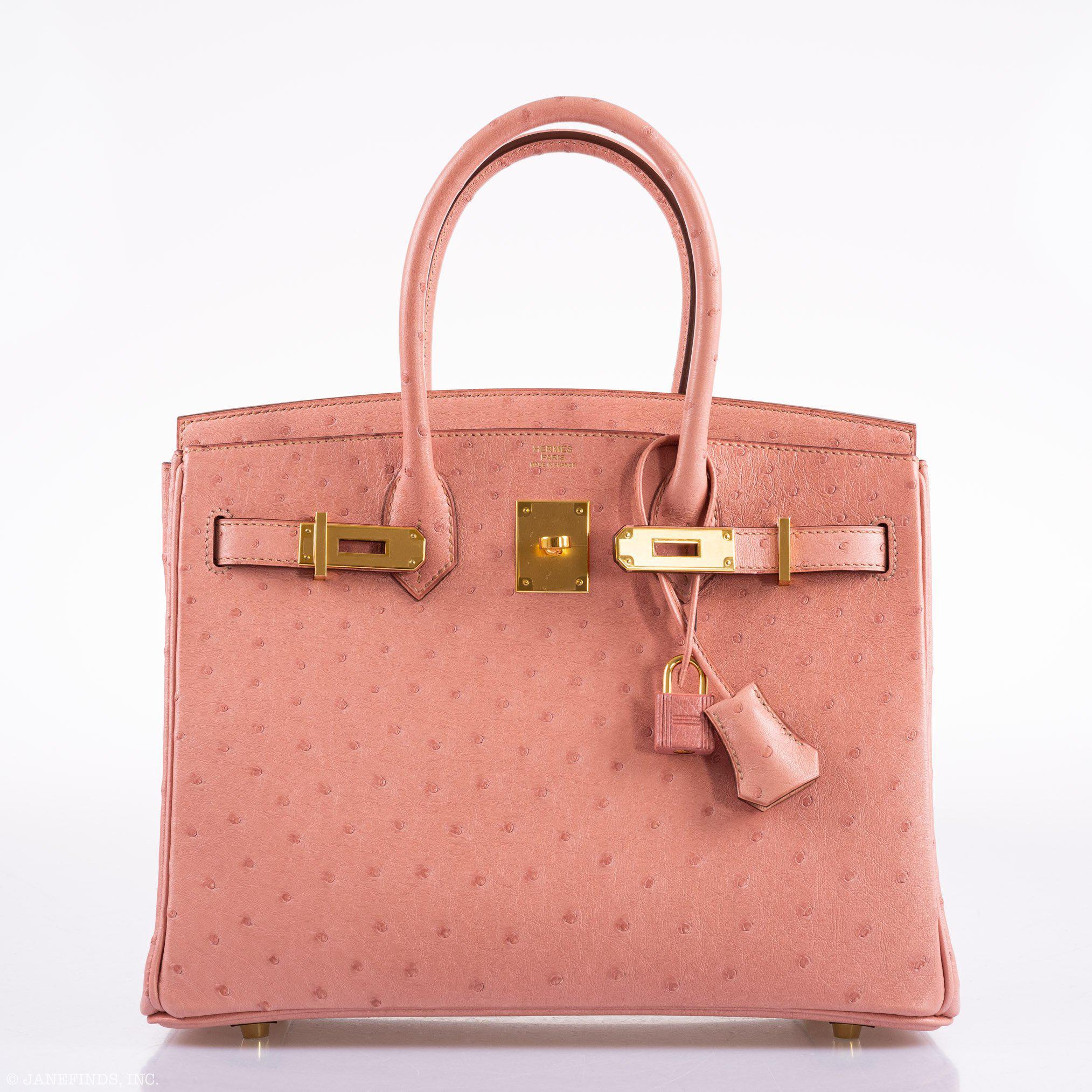 Hermès Birkin 30 Terre Cuite Ostrich Gold Hardware - 2020, Y