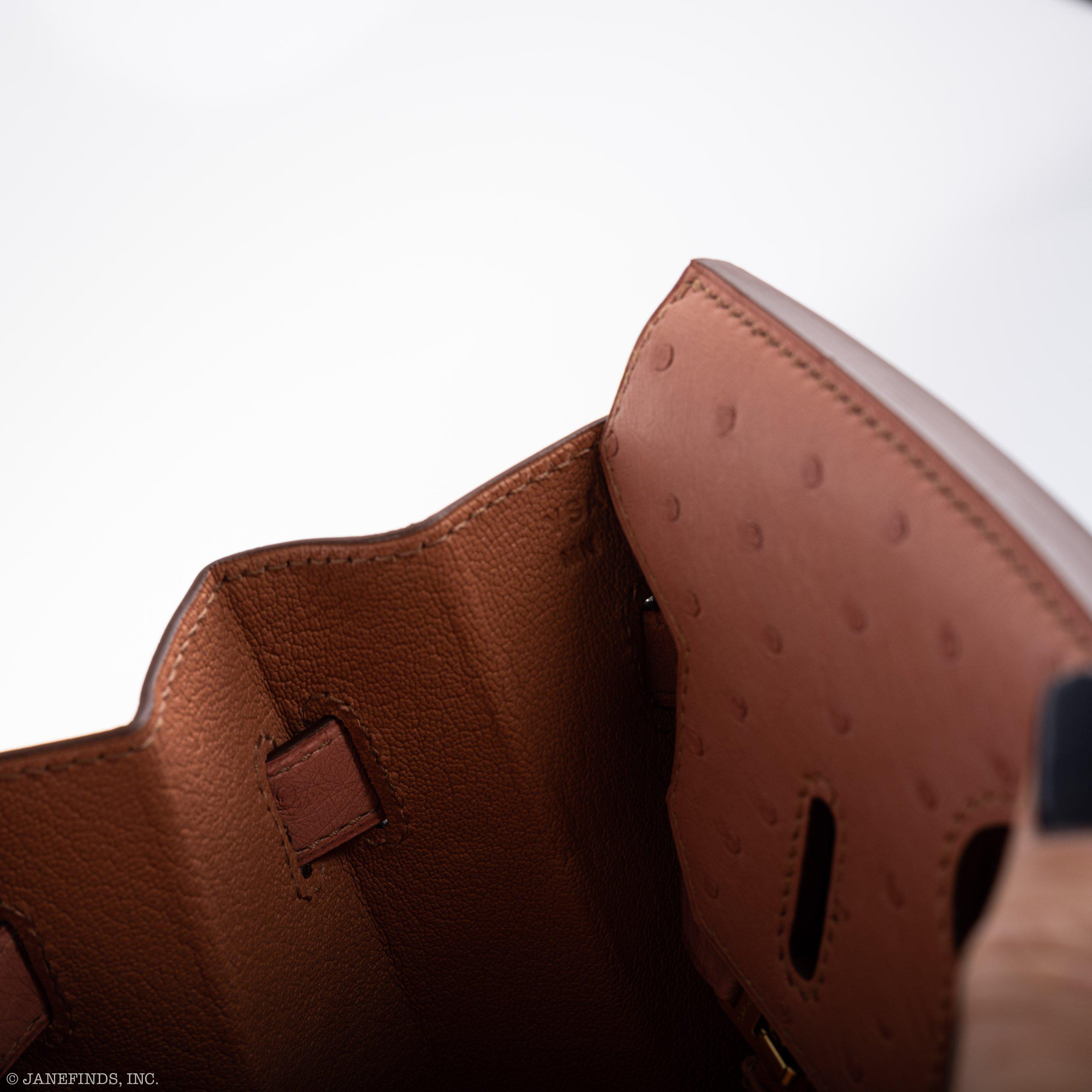 Hermès Birkin 30 Terre Cuite Ostrich Gold Hardware - 2020, Y