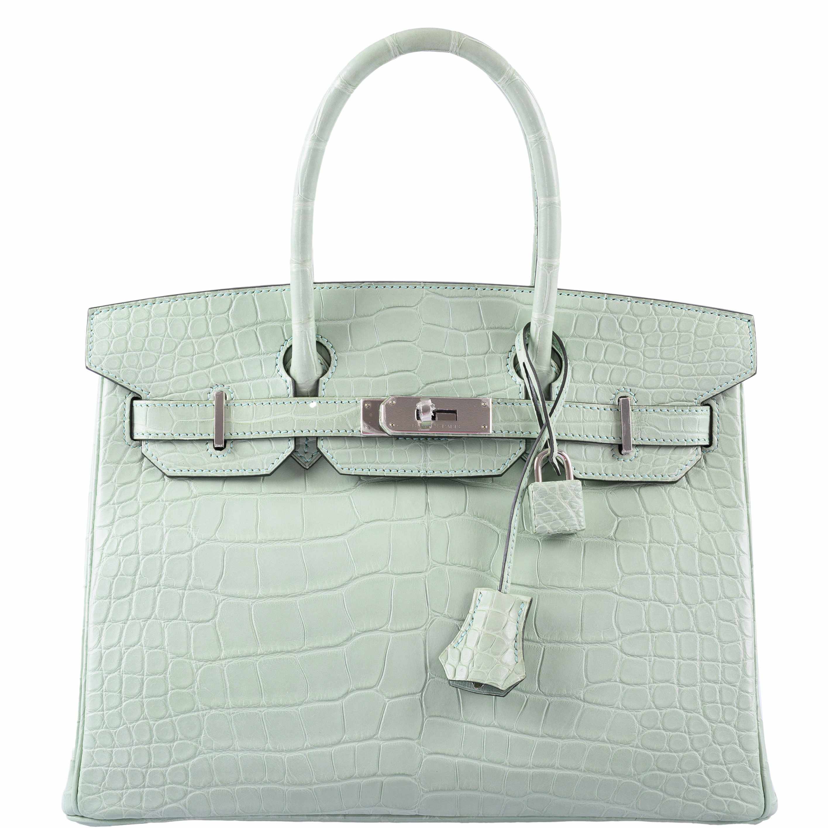 Hermès Birkin 30 Vert D'Eau Matte Alligator Palladium Hardware
