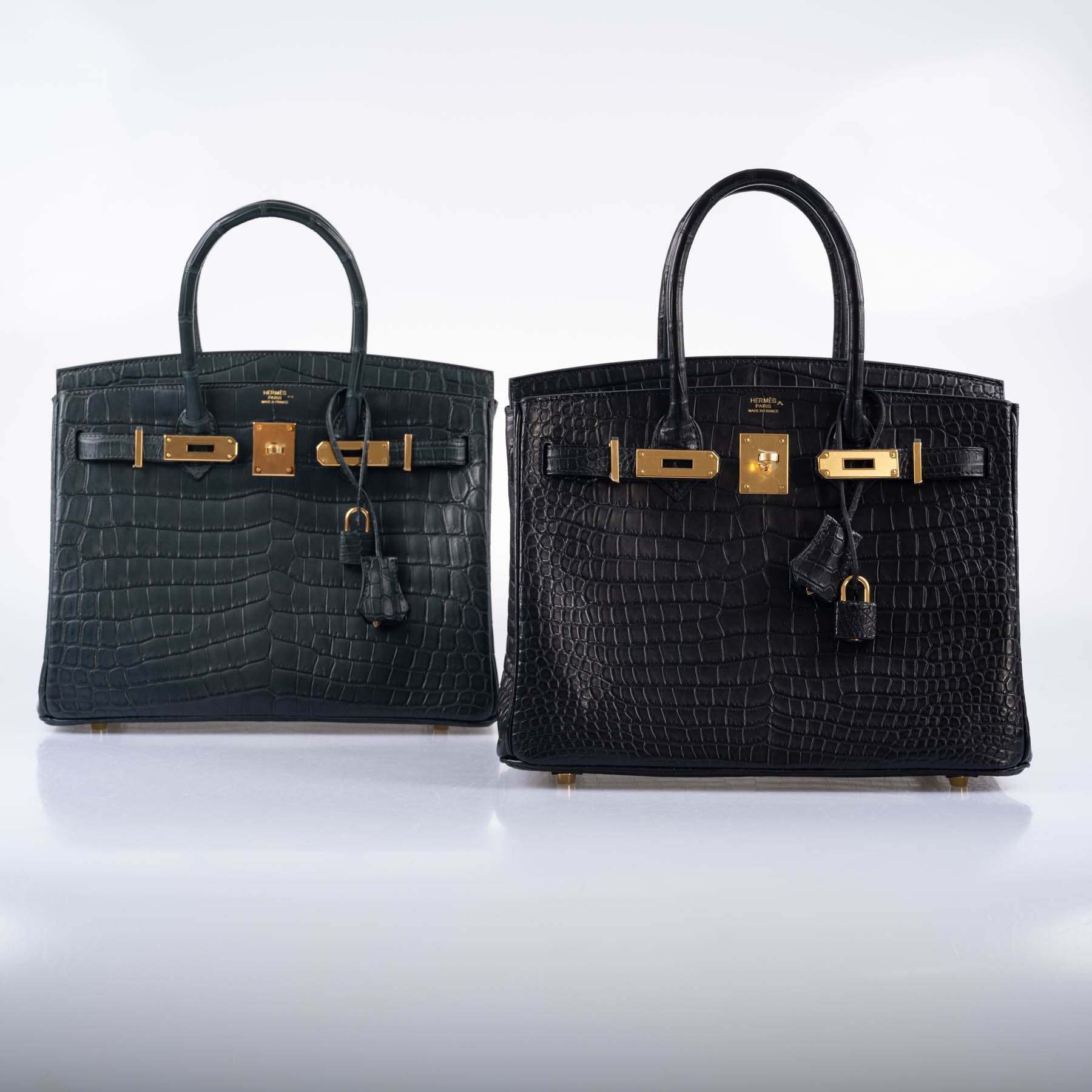 Hermès Birkin 30 Vert Foncé Matte Niloticus Crocodile Gold Hardware