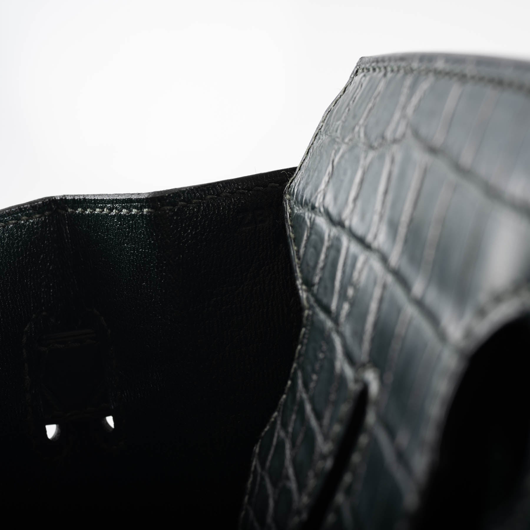 Hermès Birkin 30 Vert Foncé Matte Niloticus Crocodile Gold Hardware