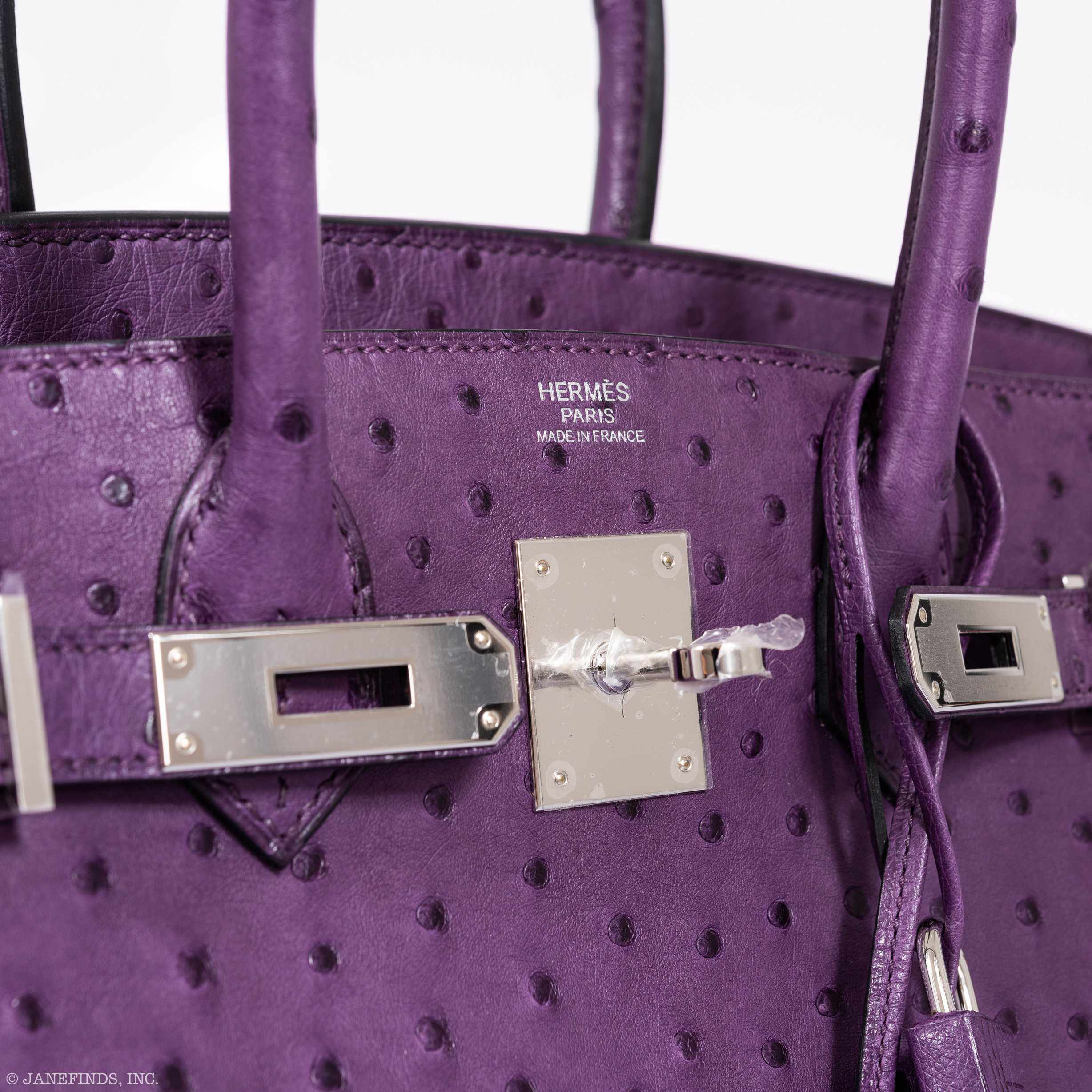 Hermès Birkin 30 Violine Ostrich Palladium Hardware